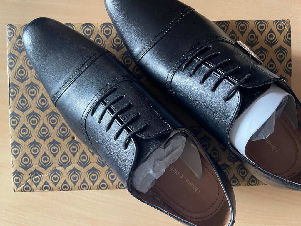 Thomas Crick Black Oxfords UK 7