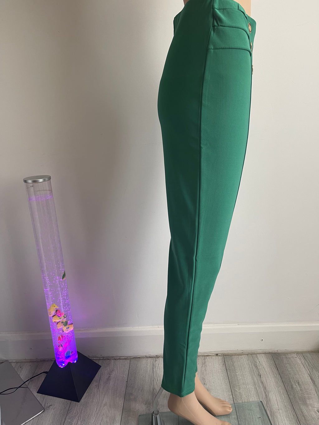 Women's Emerald Green Skinny Trousers S/M