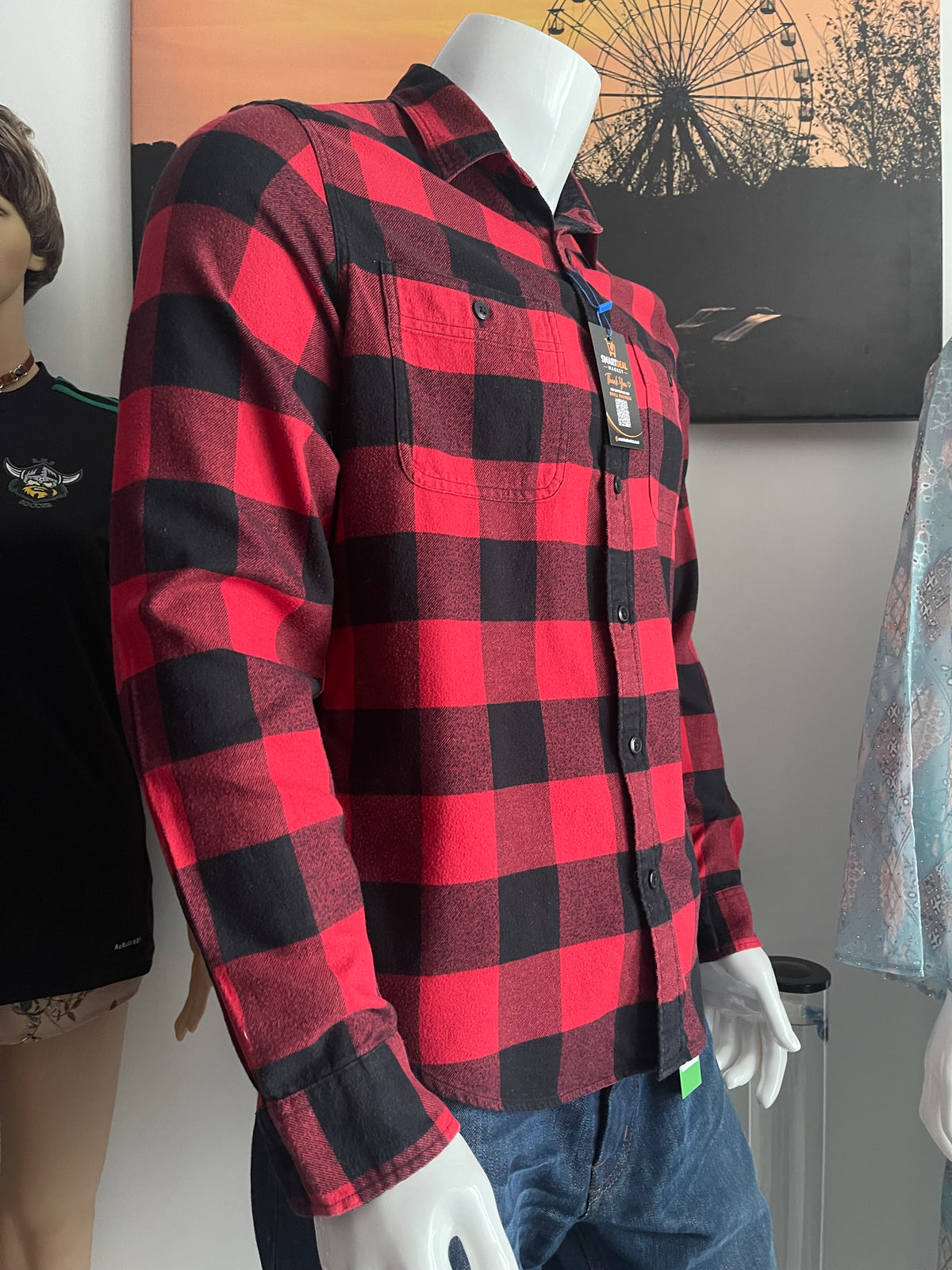 J.Crew Mercantile Men’s Red Check Shirt Size M