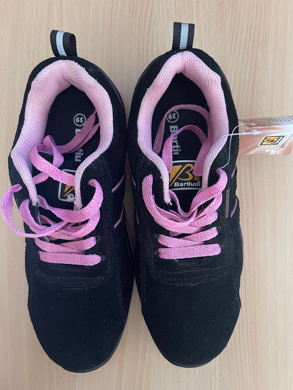 Bartium Women's Safety Shoes Black/Pink – New with Tags – EU 39