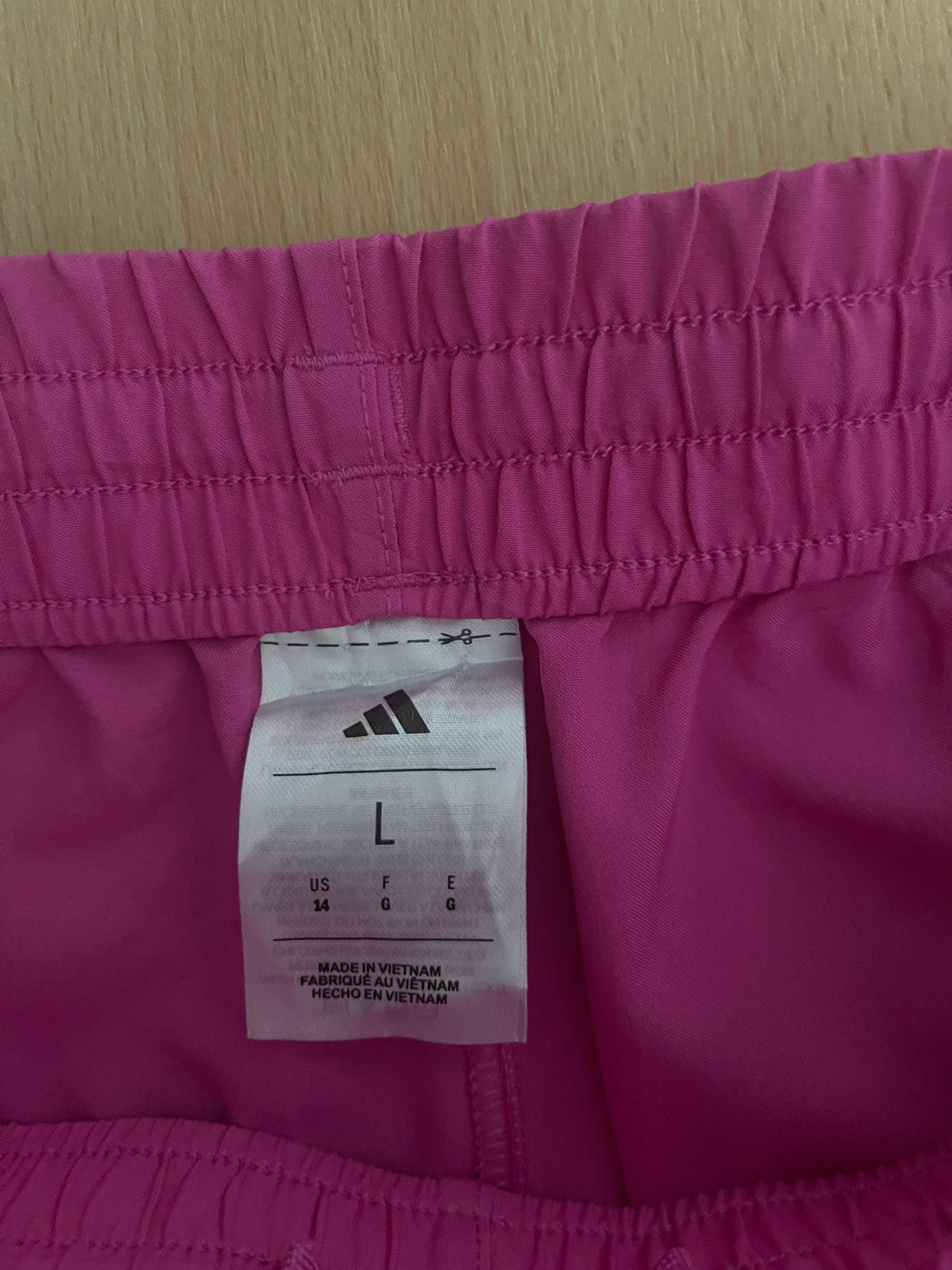 Adidas Women’s 3-Stripes Running Shorts Pink Size L US 14