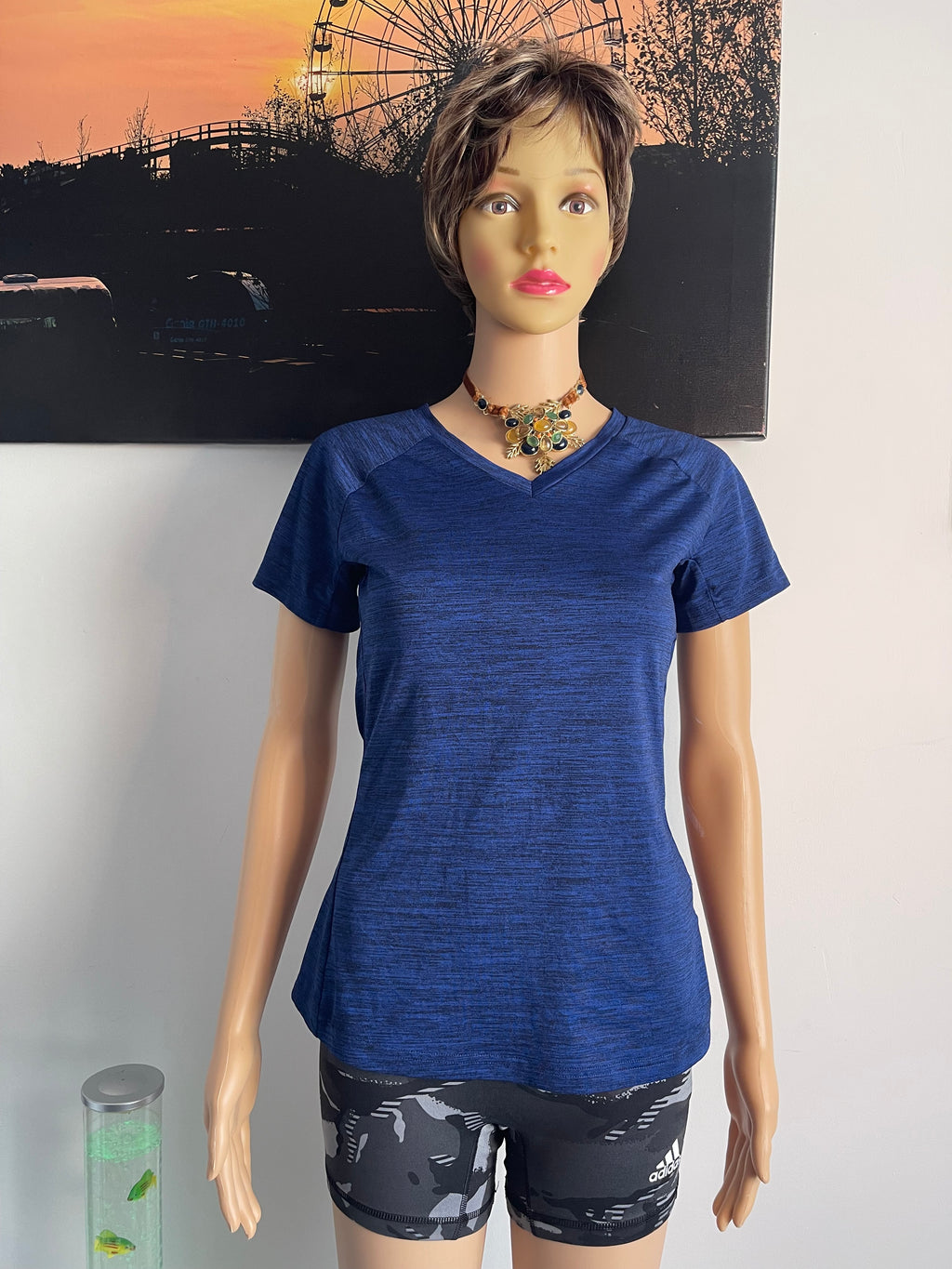 Adidas Climalite Women's Training T-Shirt Blue Size S