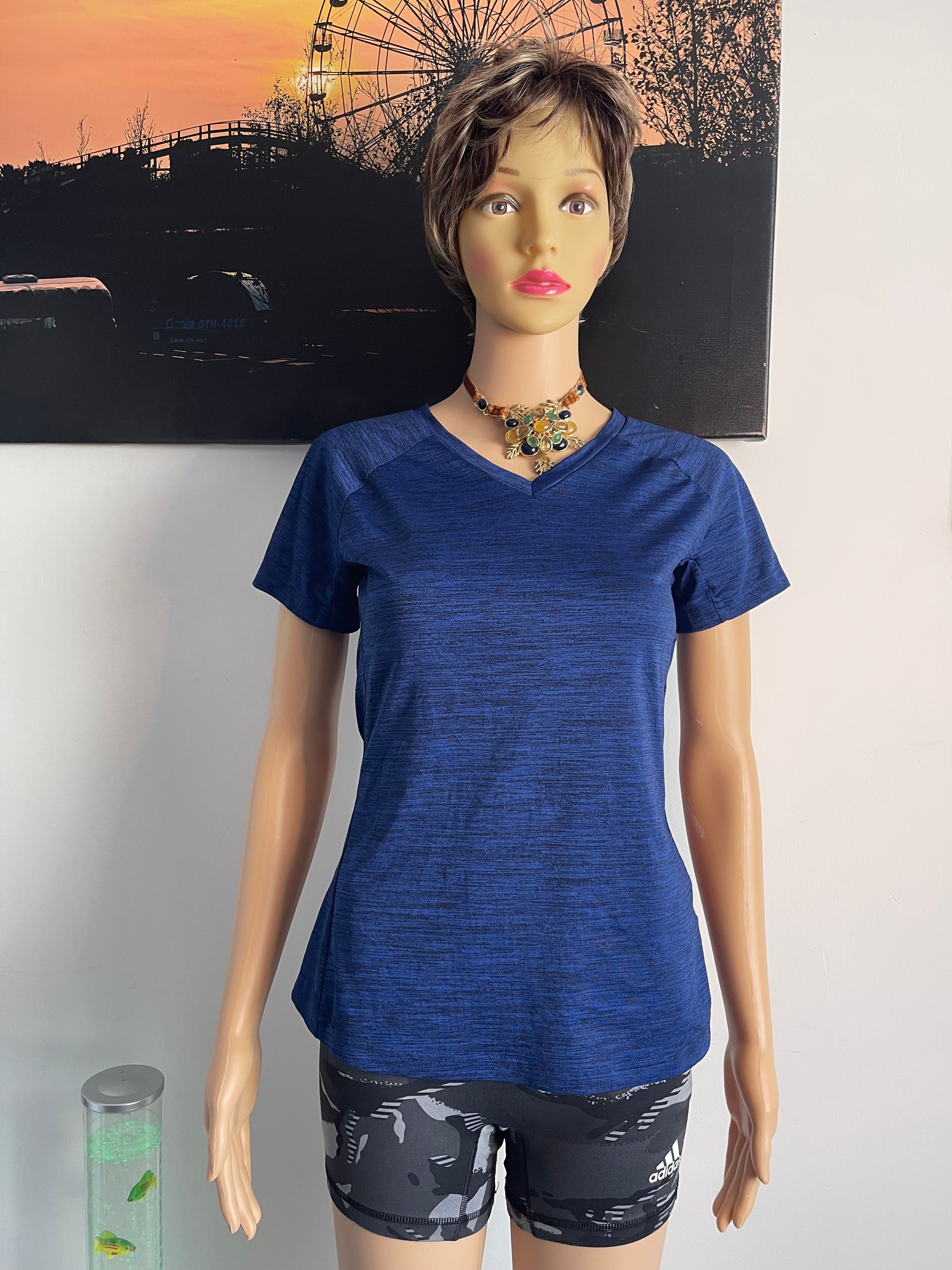 Adidas Climalite Women's Training T-Shirt Blue Size S