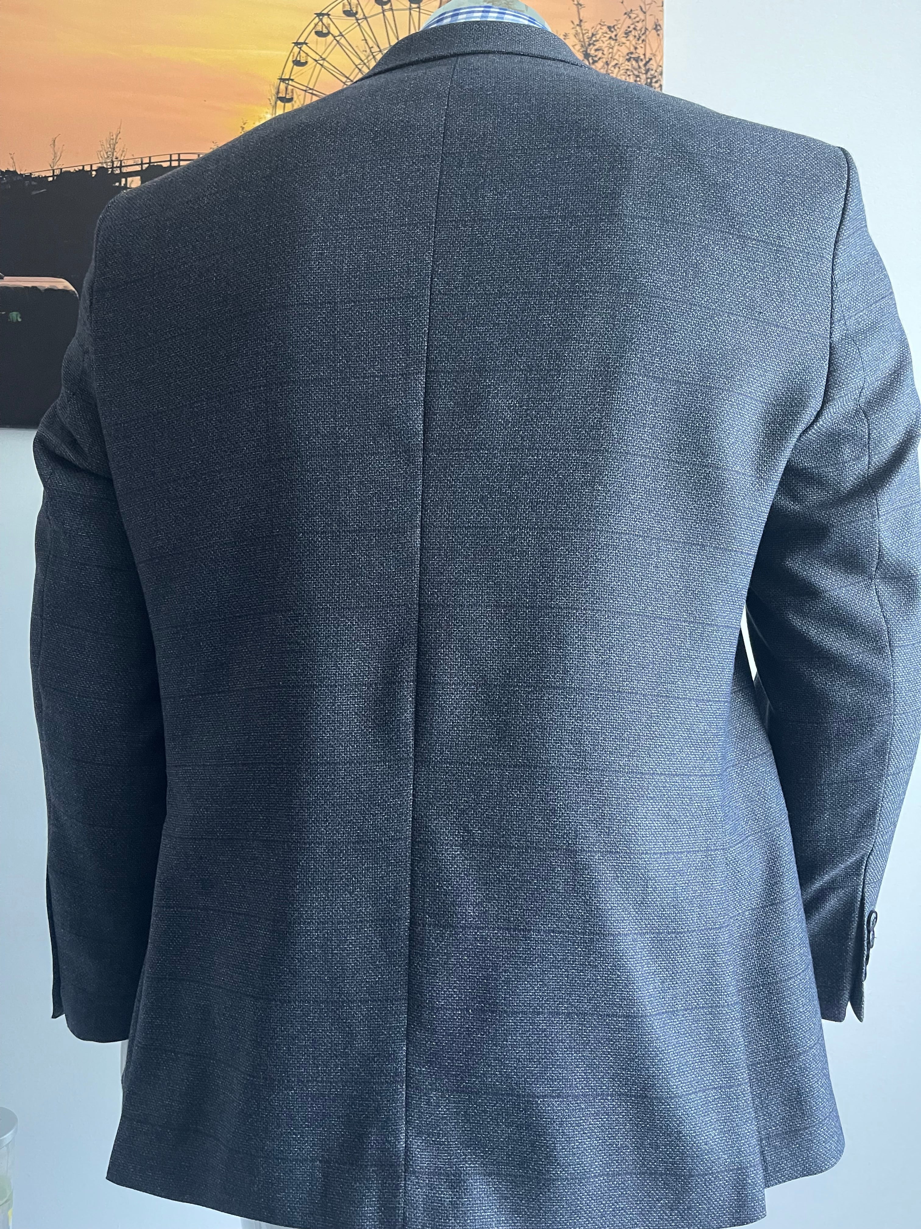 Albero Grande Wool Blend Blazer Size 52 Grey Made in Turkey
