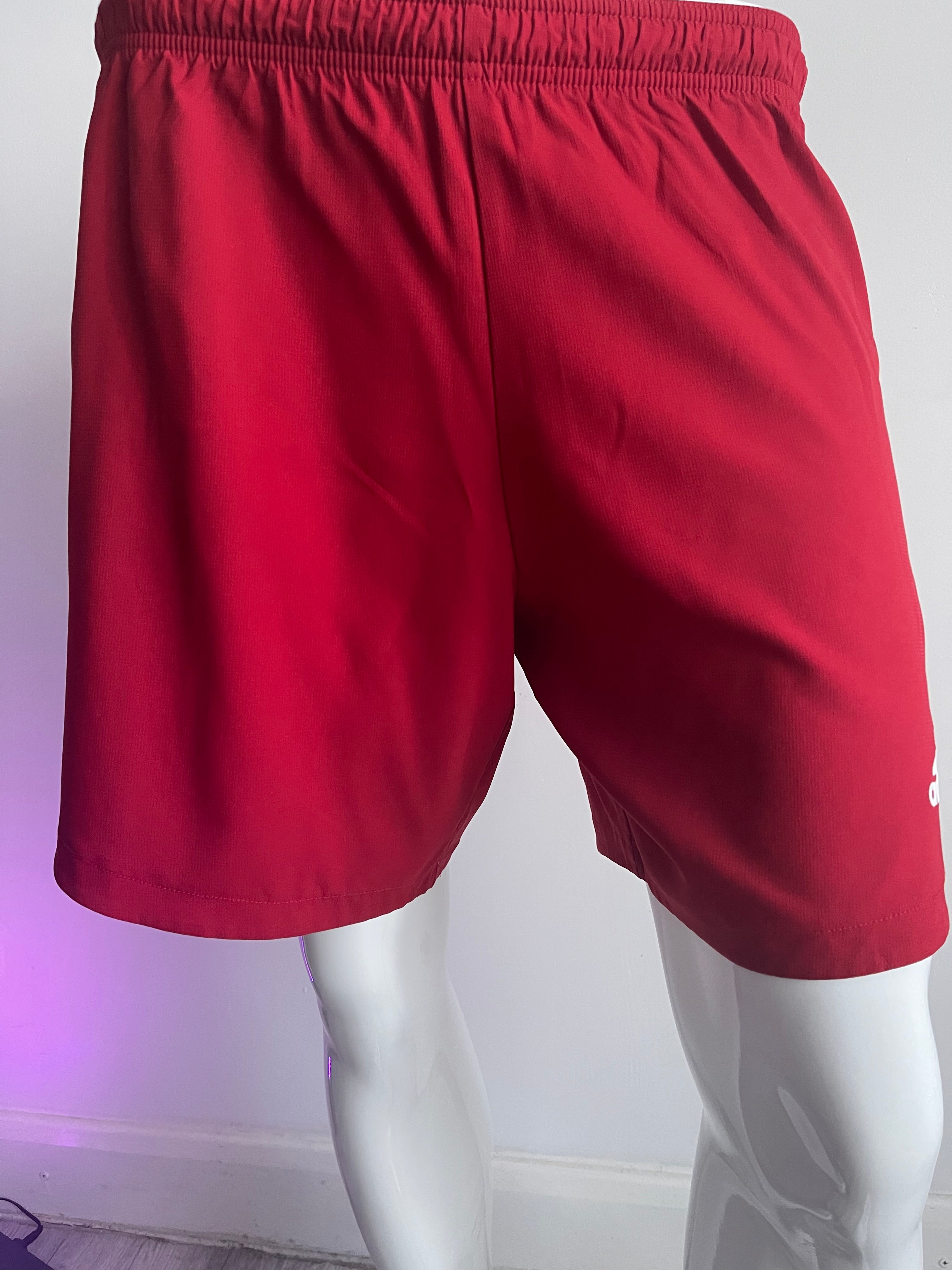 Adidas Men’s Red Sports Shorts – Size M