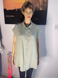 Mama Sage Green Long Blouse Size M