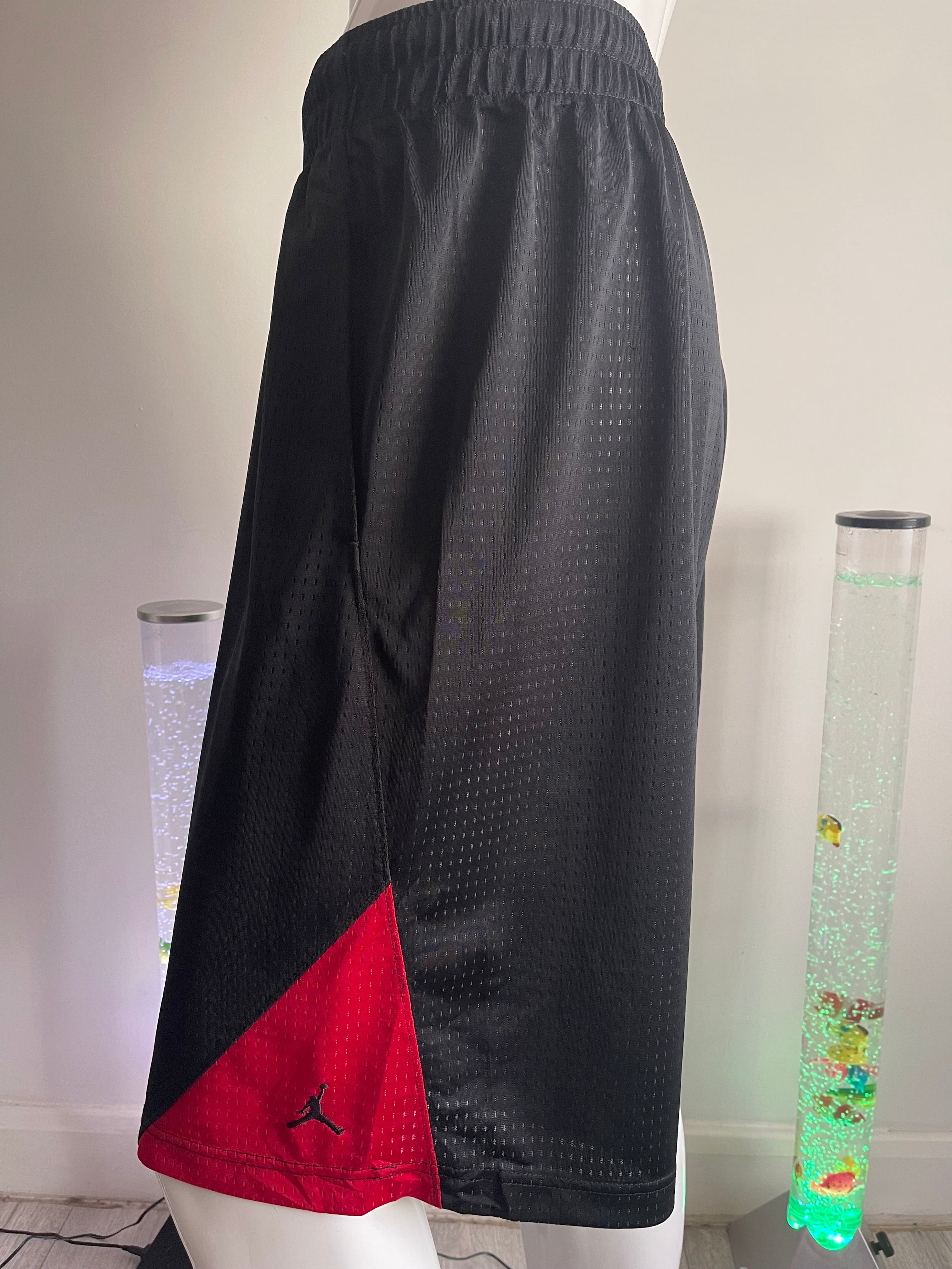 Jordan Dri-FIT Basketball Shorts Black/Red XL with Pockets
