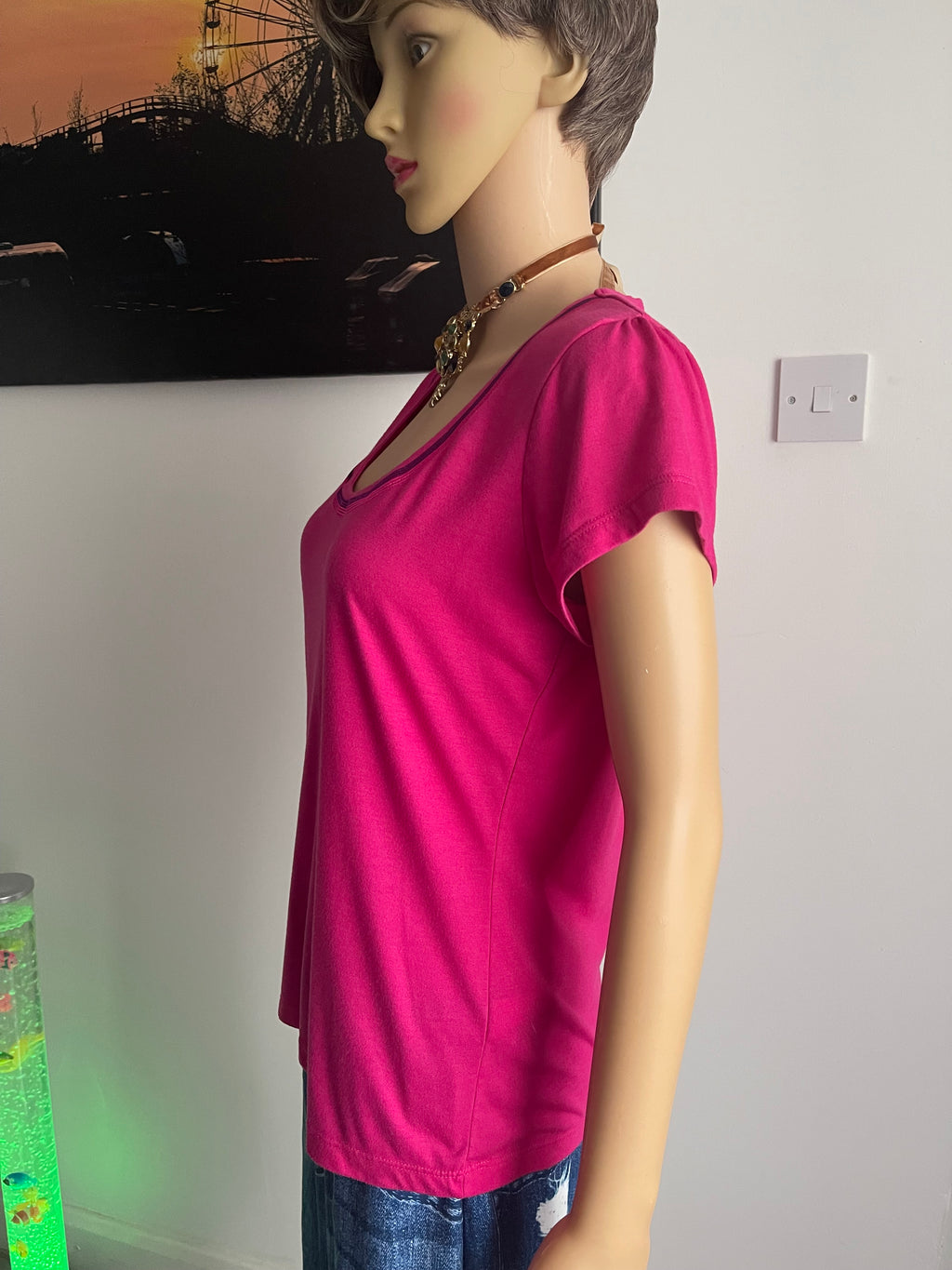 Per Una Women's Pink Top UK 14