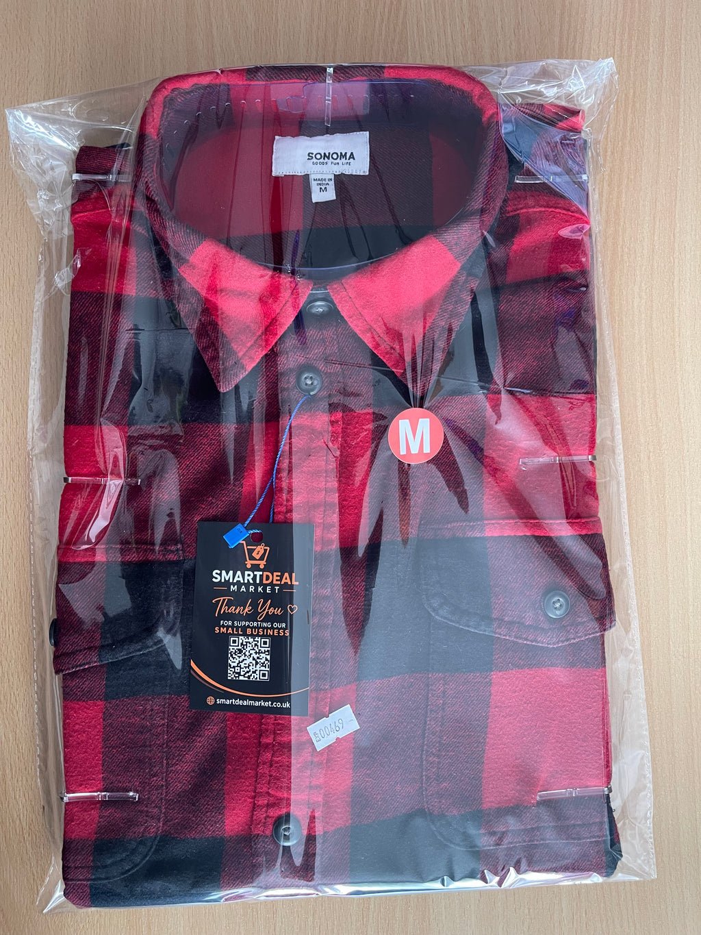 Sonoma Men’s Buffalo Check Shirt Size M