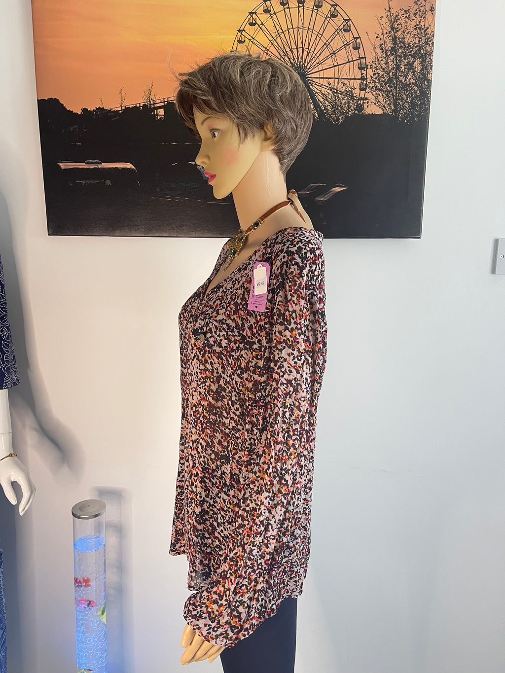 ,Crew Clothing Co Floral Print Blouse UK 14