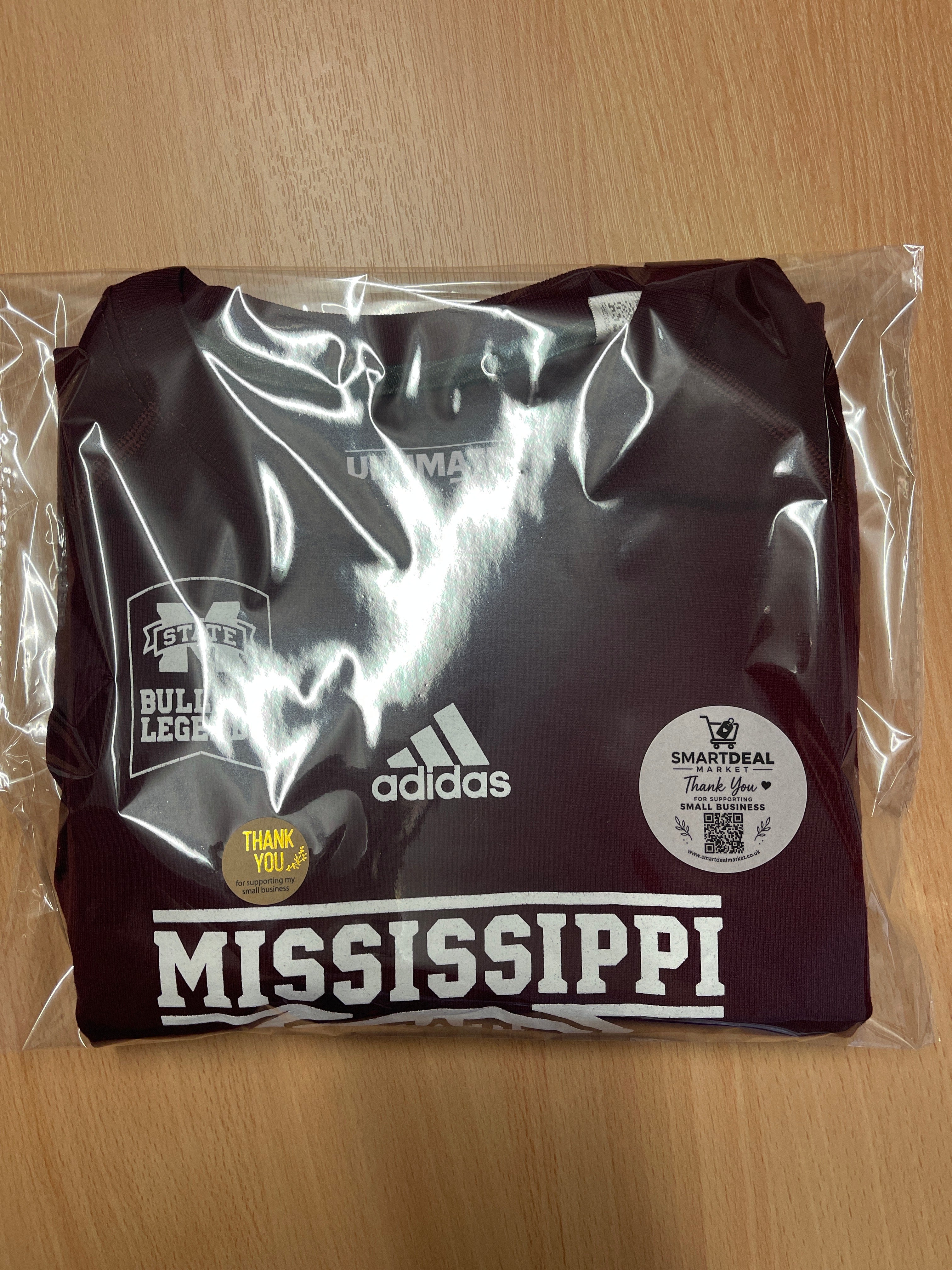 Adidas Mississippi State Bulldogs Prescott #15 Climalite T-Shirt Size S