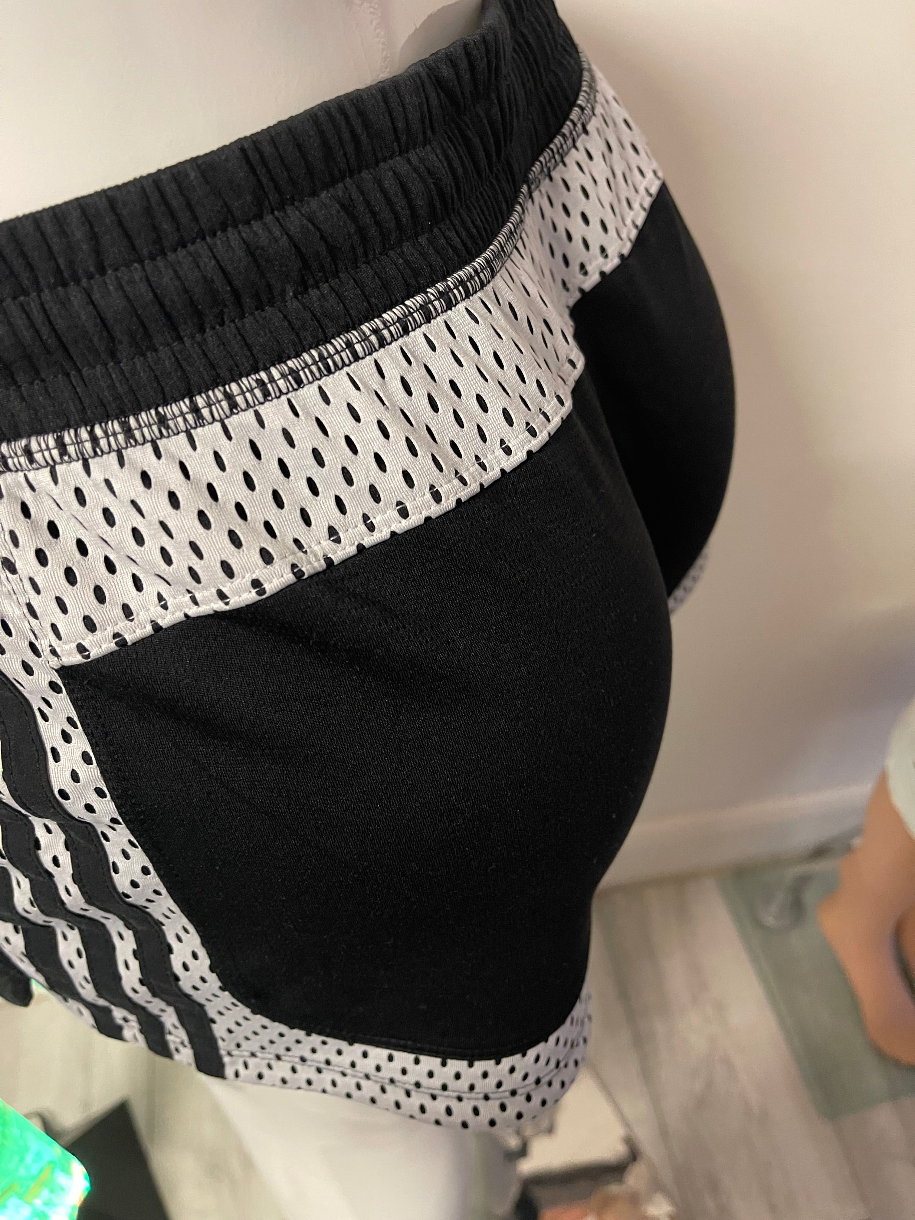 Adidas Women’s Sports Shorts – Black/White – Size M