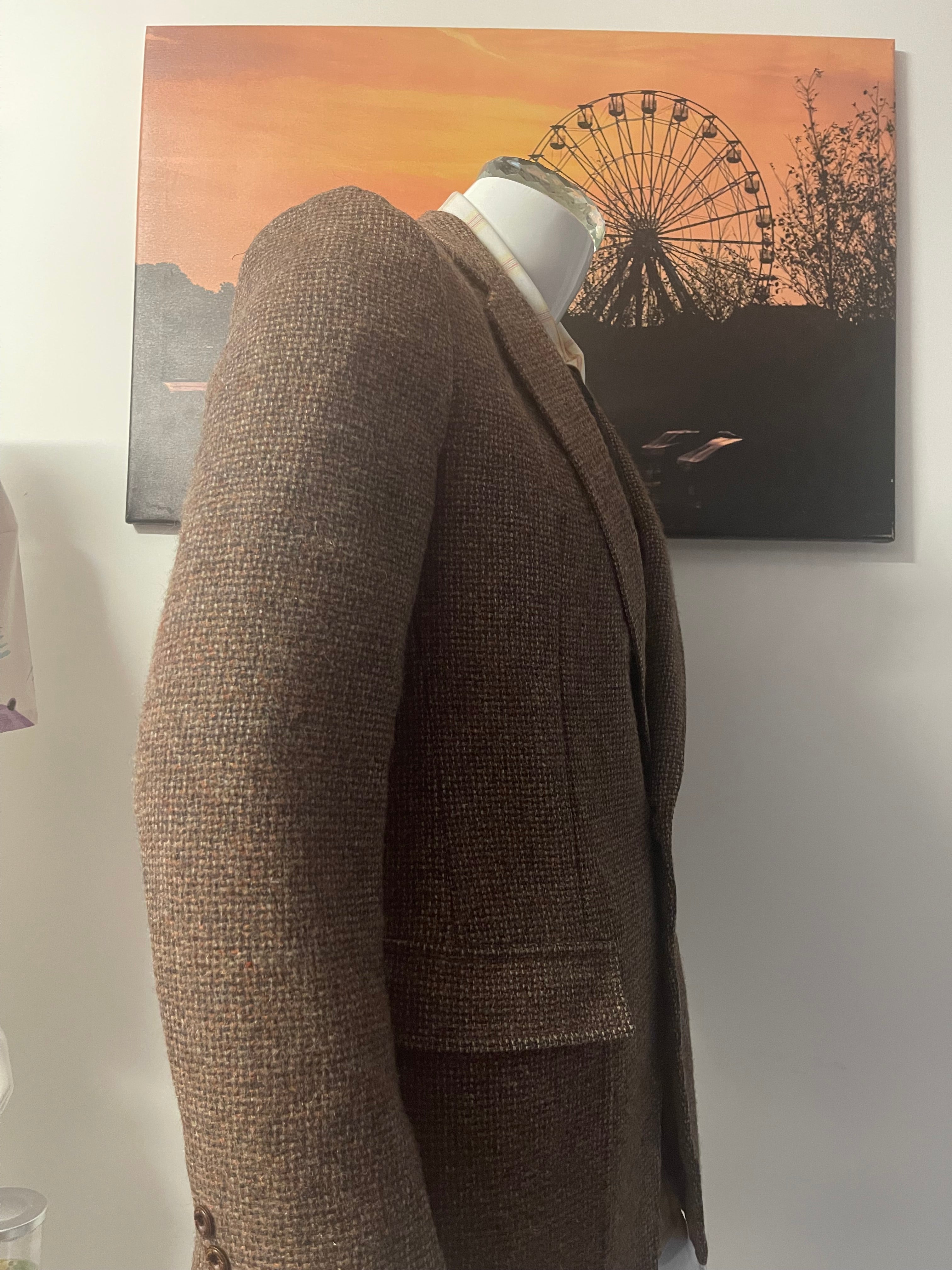 🎺🎺🎺 SHIPLEY 100% WOOL TWEED BLAZER – CHEST 44 XXL – VINTAGE GENTLEMAN STYLE 🎺🎺🎺