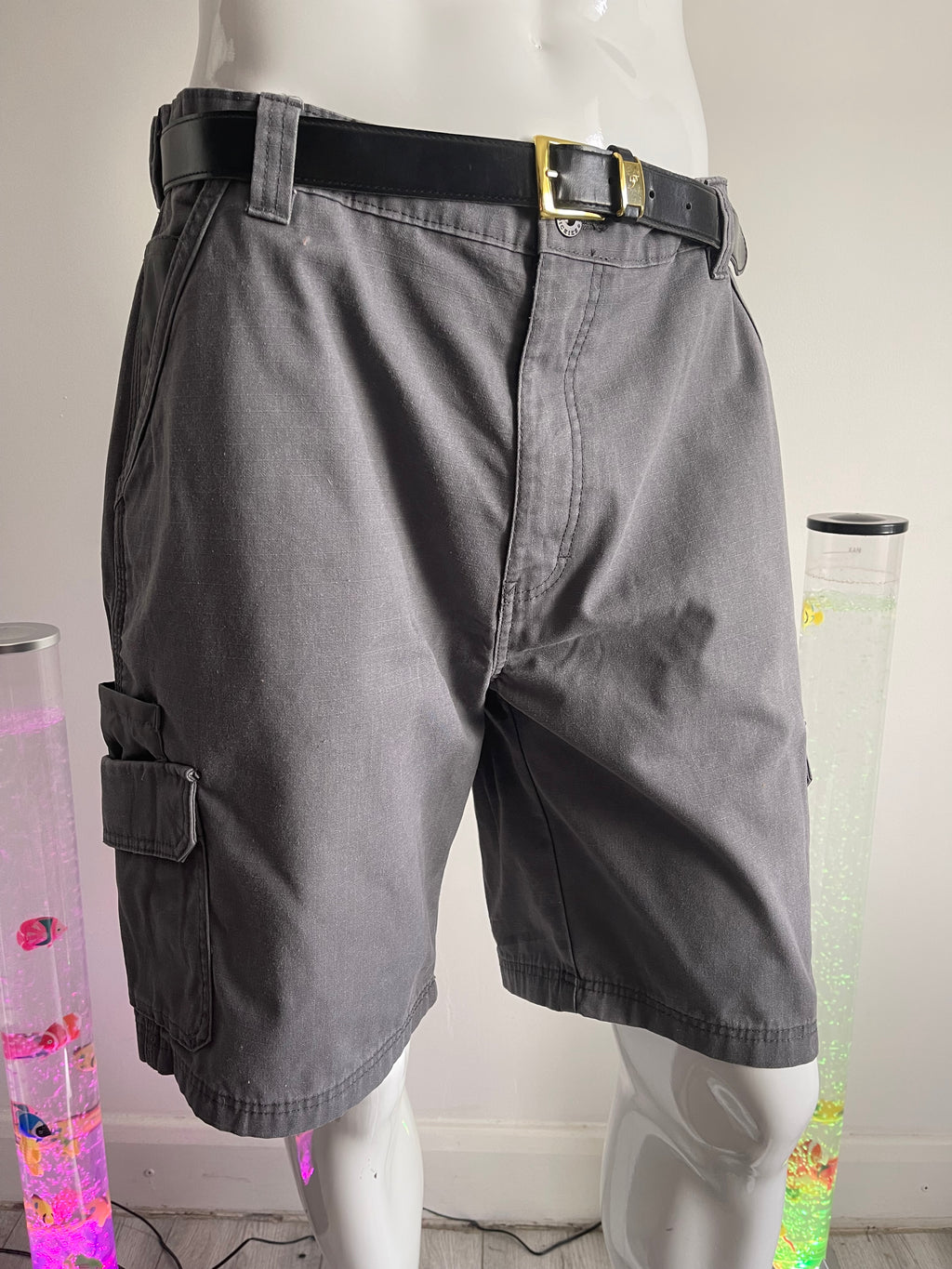 Dickies Men’s Work Cargo Shorts W38 – Grey – Multi Pocket
