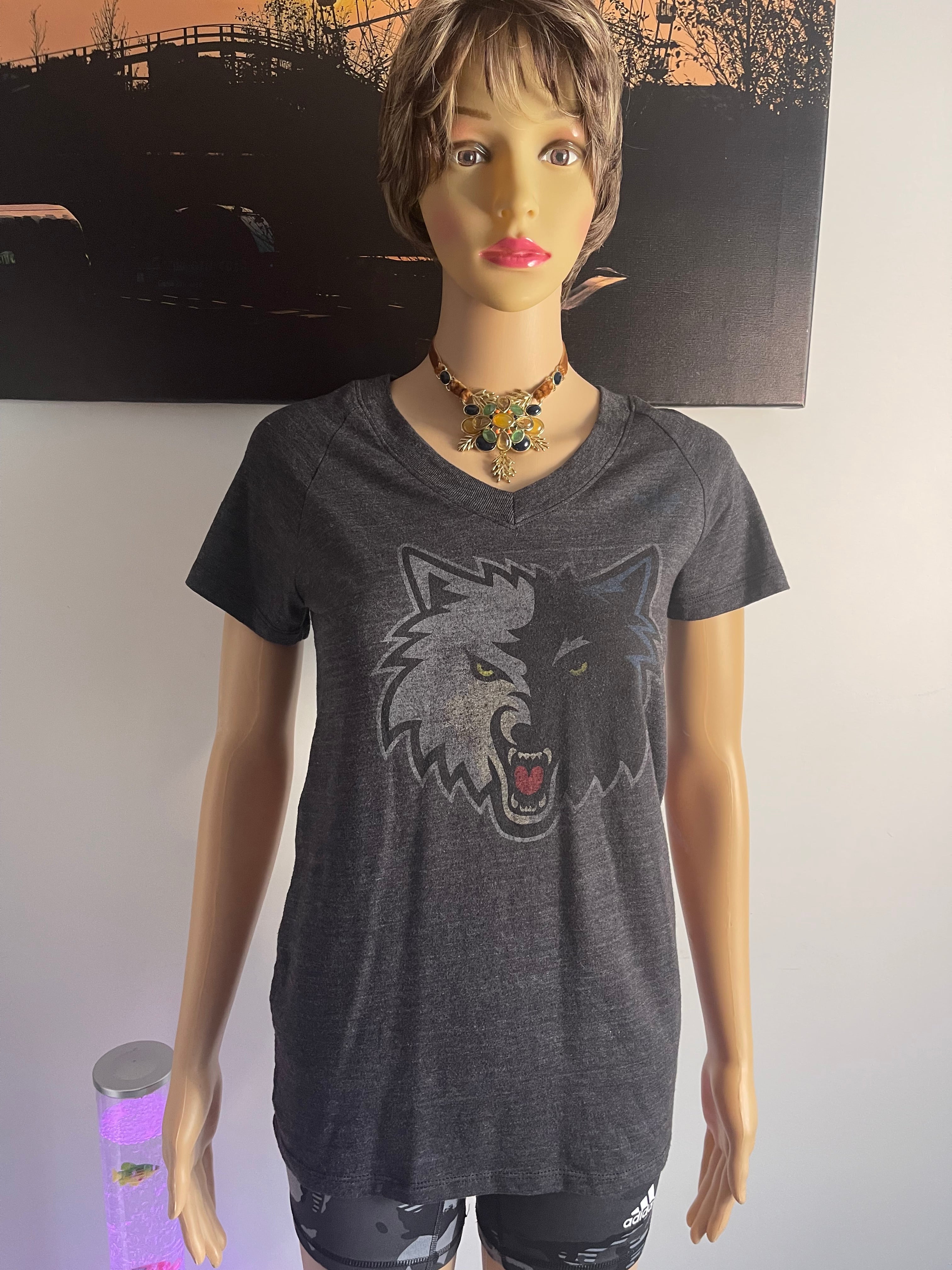 Adidas Originals Wolf Graphic T-Shirt Grey Women M