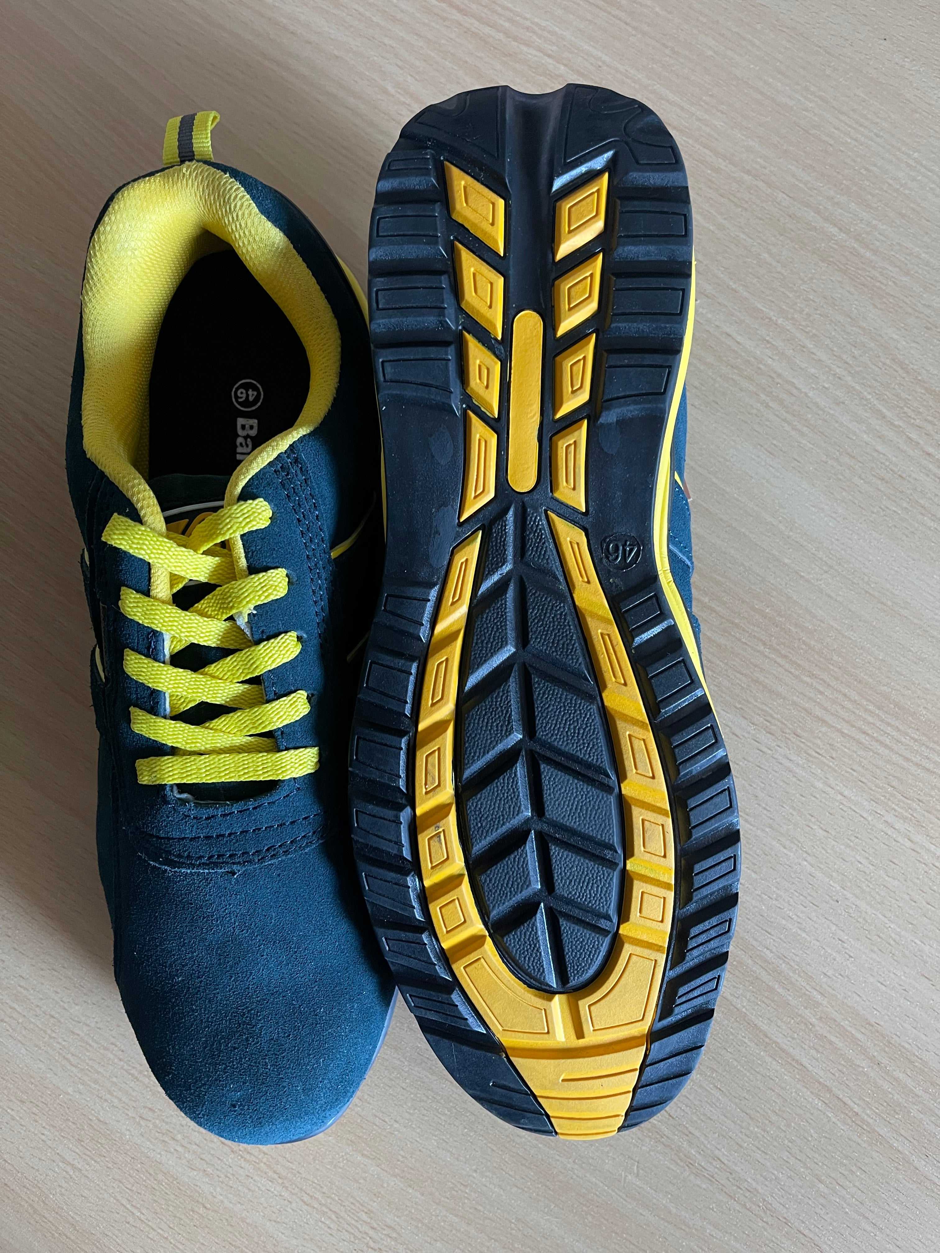Bartiurn Men’s Safety Work Shoes – Navy & Yellow – EU 46 – New with Tags