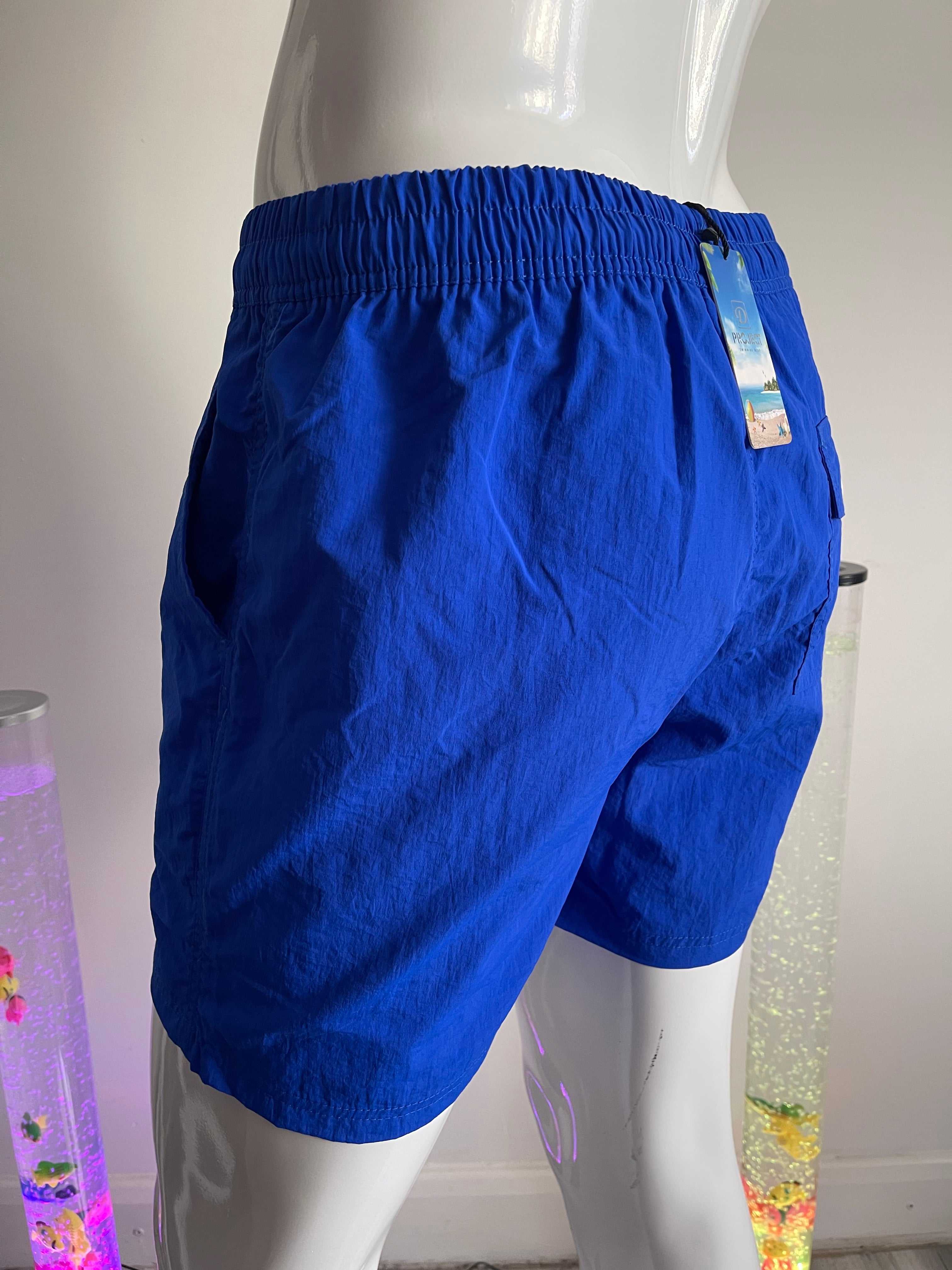 Project Men's Royal Blue Swim Shorts with Pockets – Size L – New with Tags