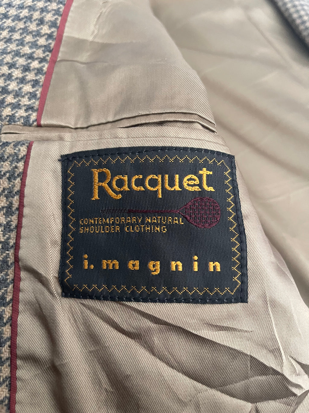 Racquet 100% Wool Houndstooth Blazer