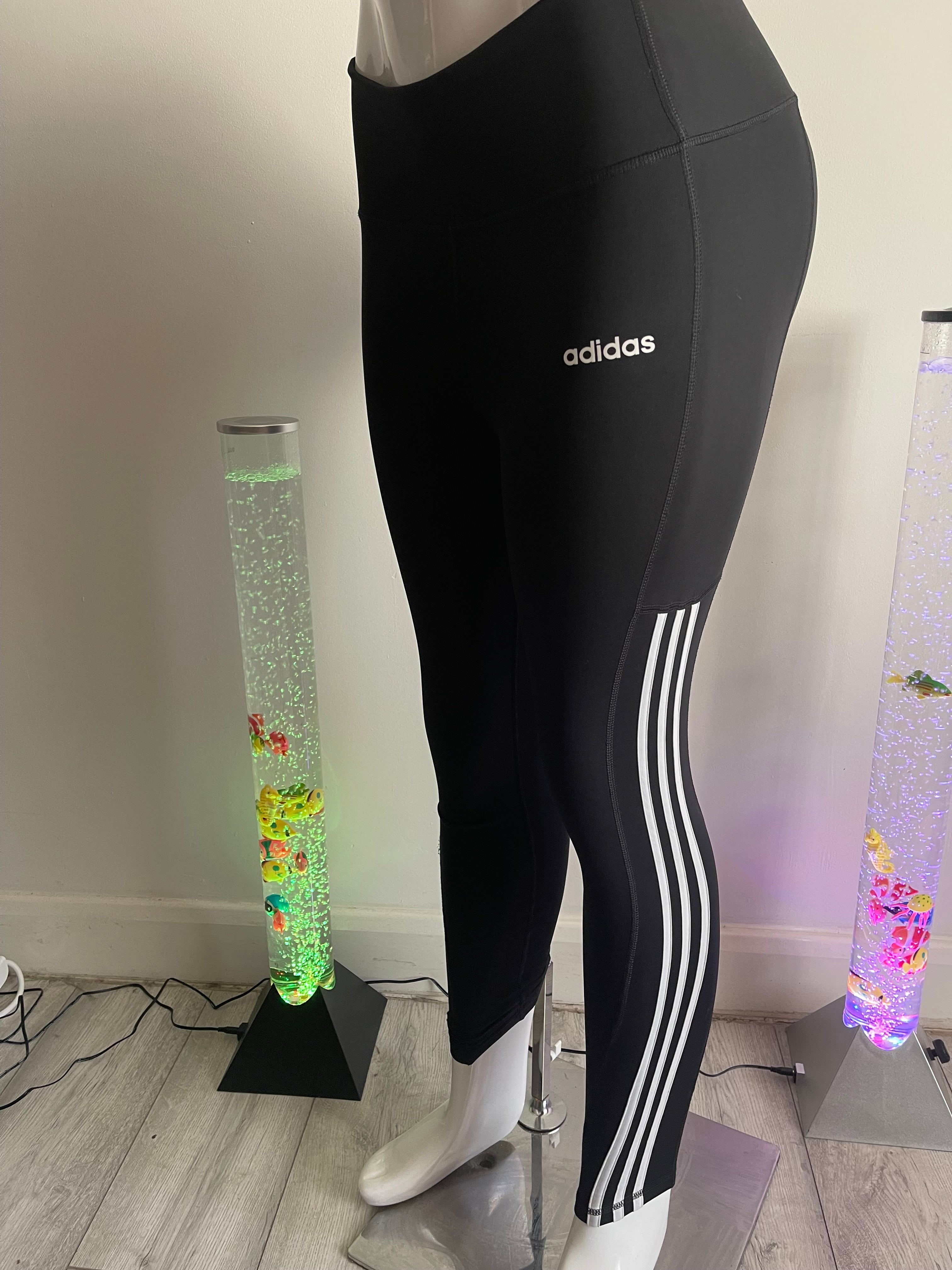 Adidas Women's 3-Stripes Training Leggings Black Size M