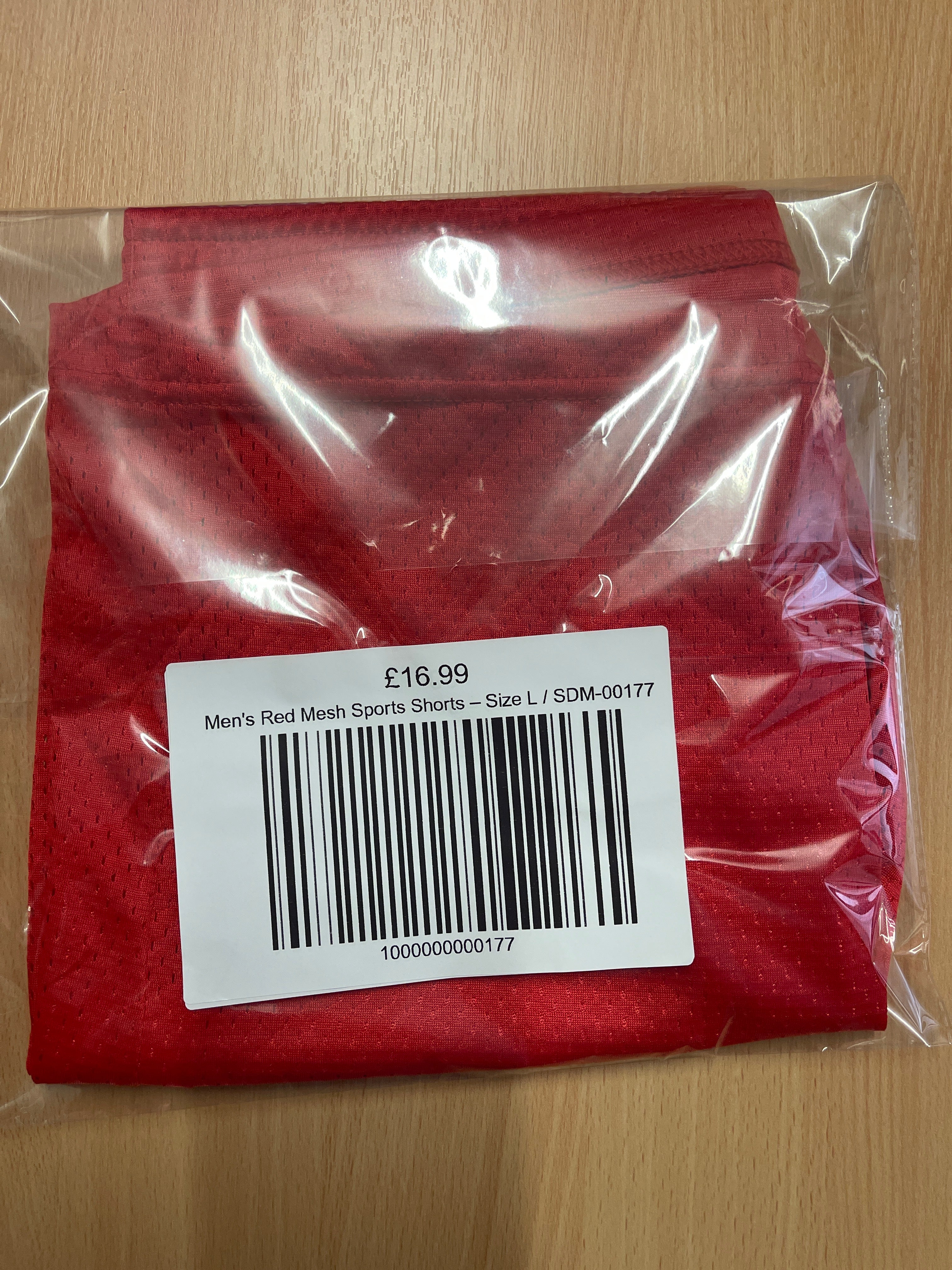 Men's Red Mesh Sports Shorts – Size L