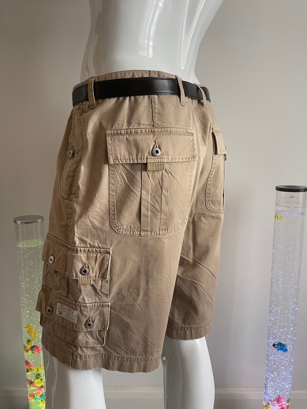 Tommy Hilfiger Men’s Cargo Shorts W34 – Beige – Multi Pocket