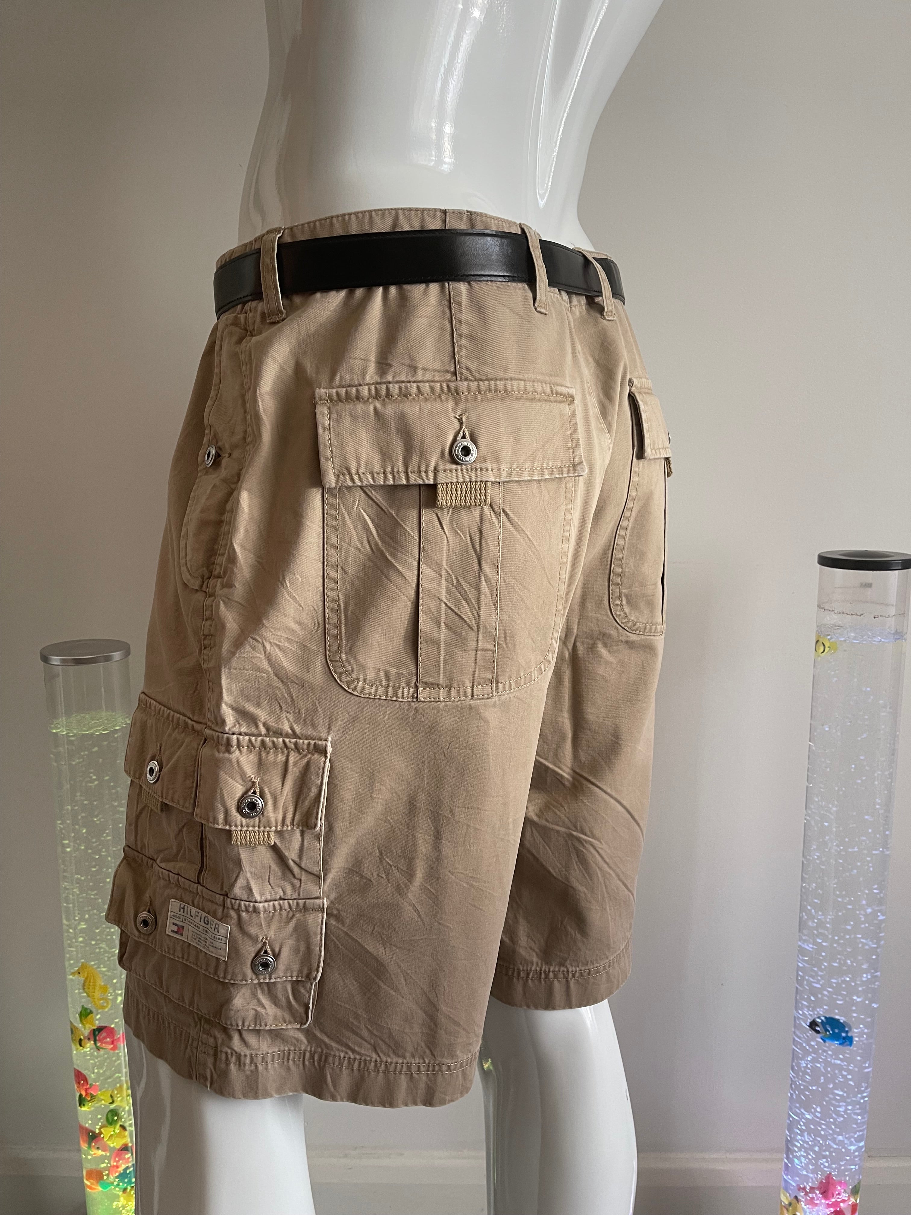 Tommy Hilfiger Men’s Cargo Shorts W34 – Beige – Multi Pocket