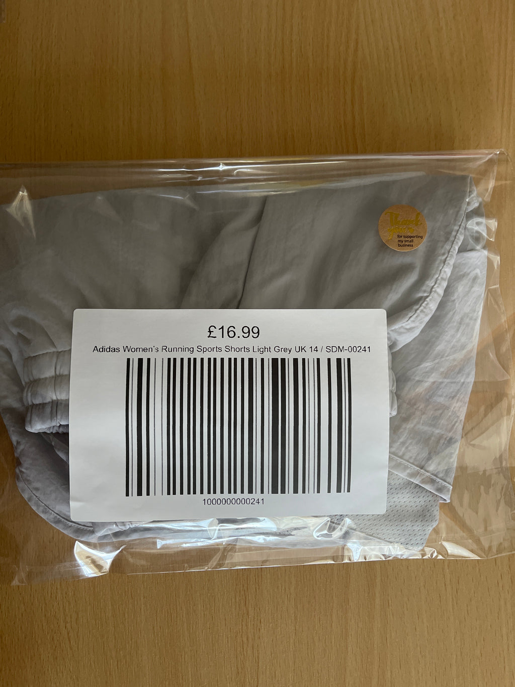 Adidas Women’s Running Sports Shorts Light Grey UK 14