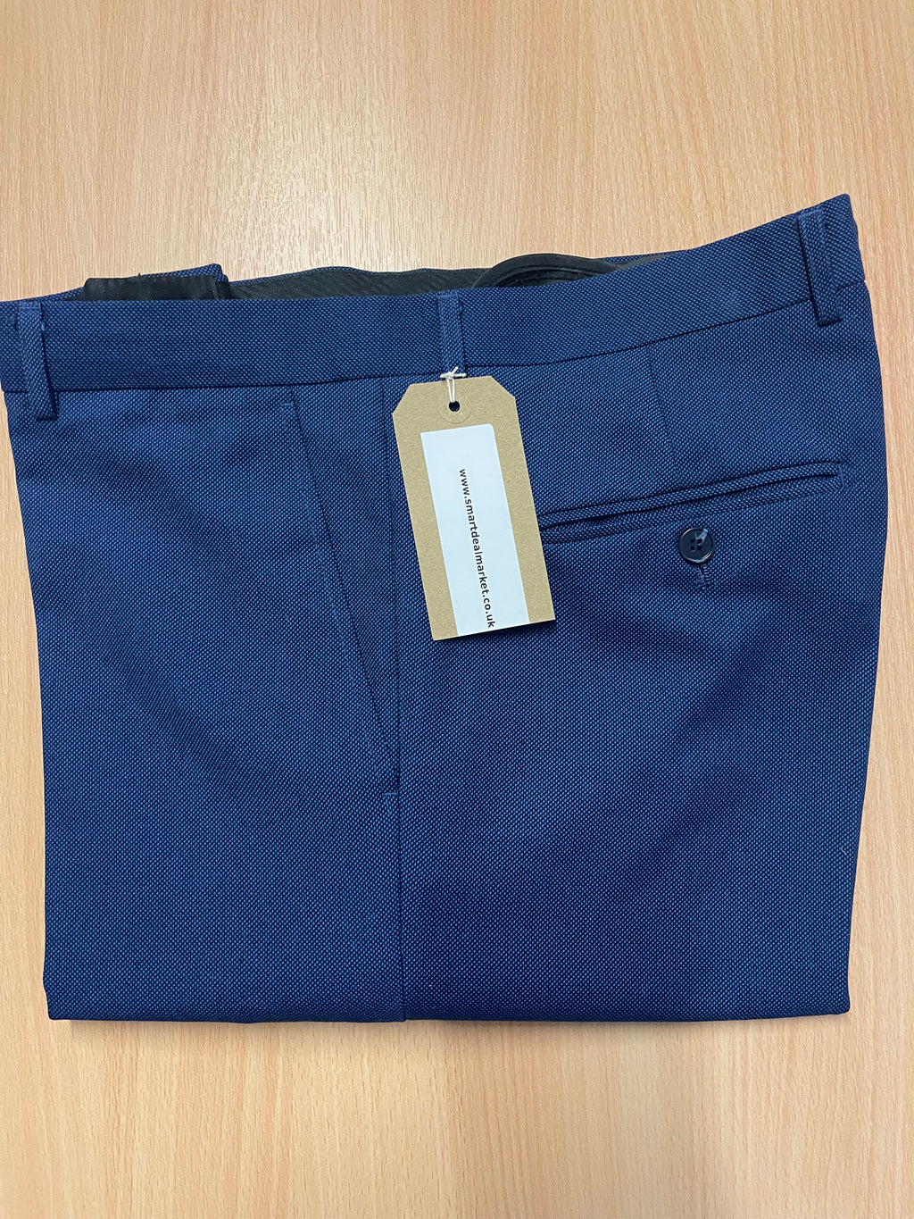 Men's Navy Smart Trousers Formal Office Business Wear