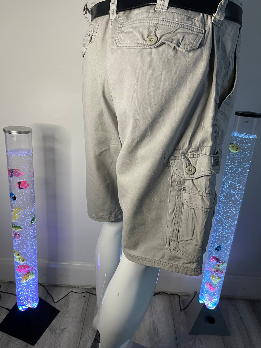 Lee Men’s Cargo Shorts W36 – Grey – Multi Pocket