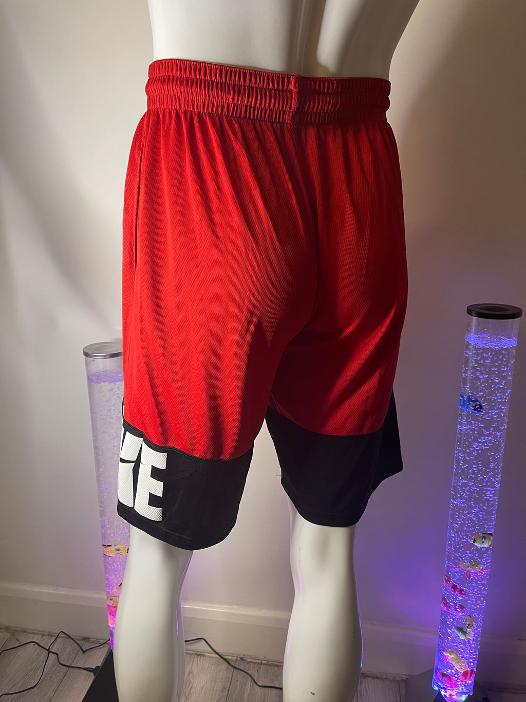 Nike Men's Red Sports Shorts with Pockets – Size M