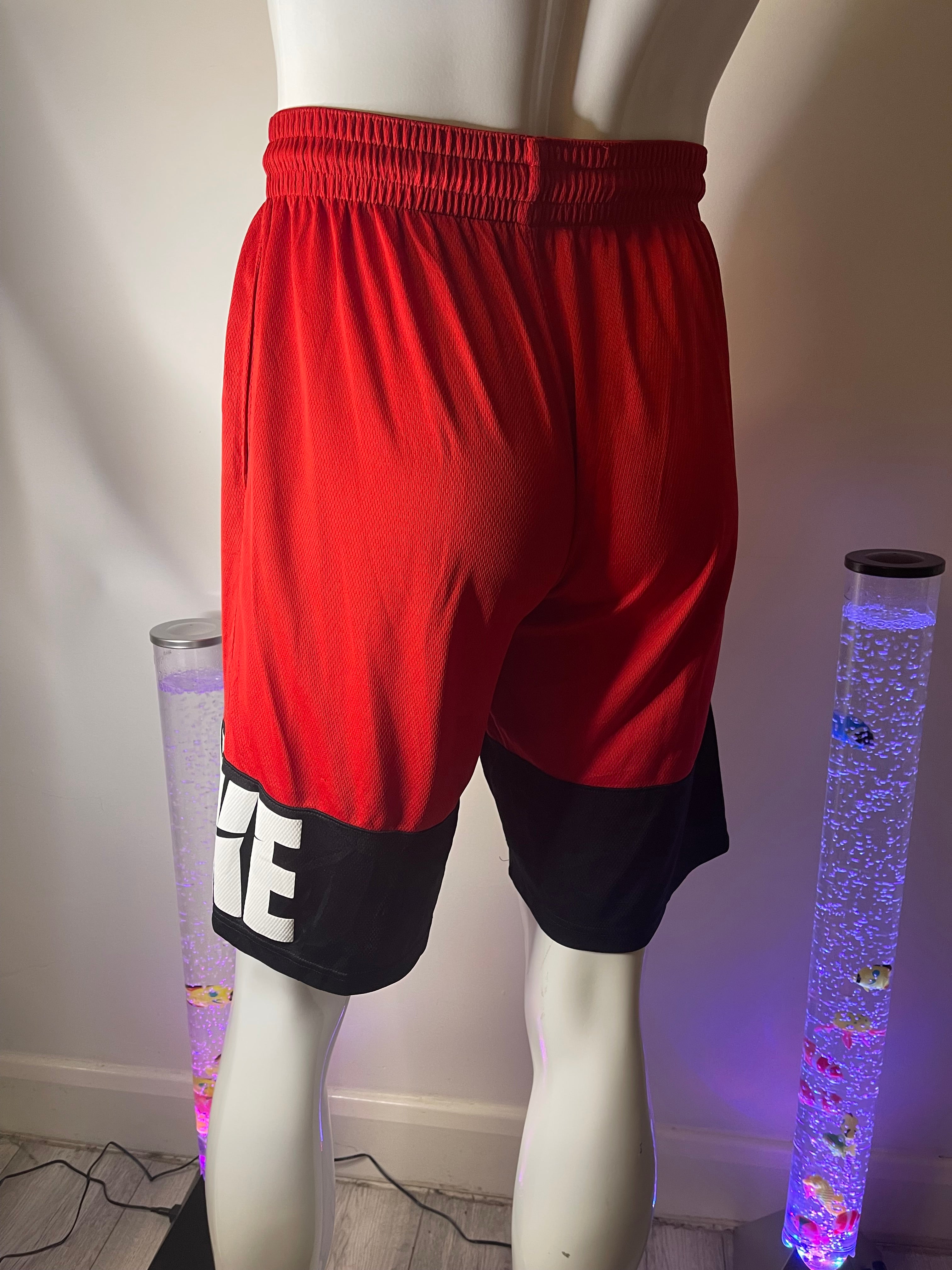 Nike Men's Red Sports Shorts with Pockets – Size M