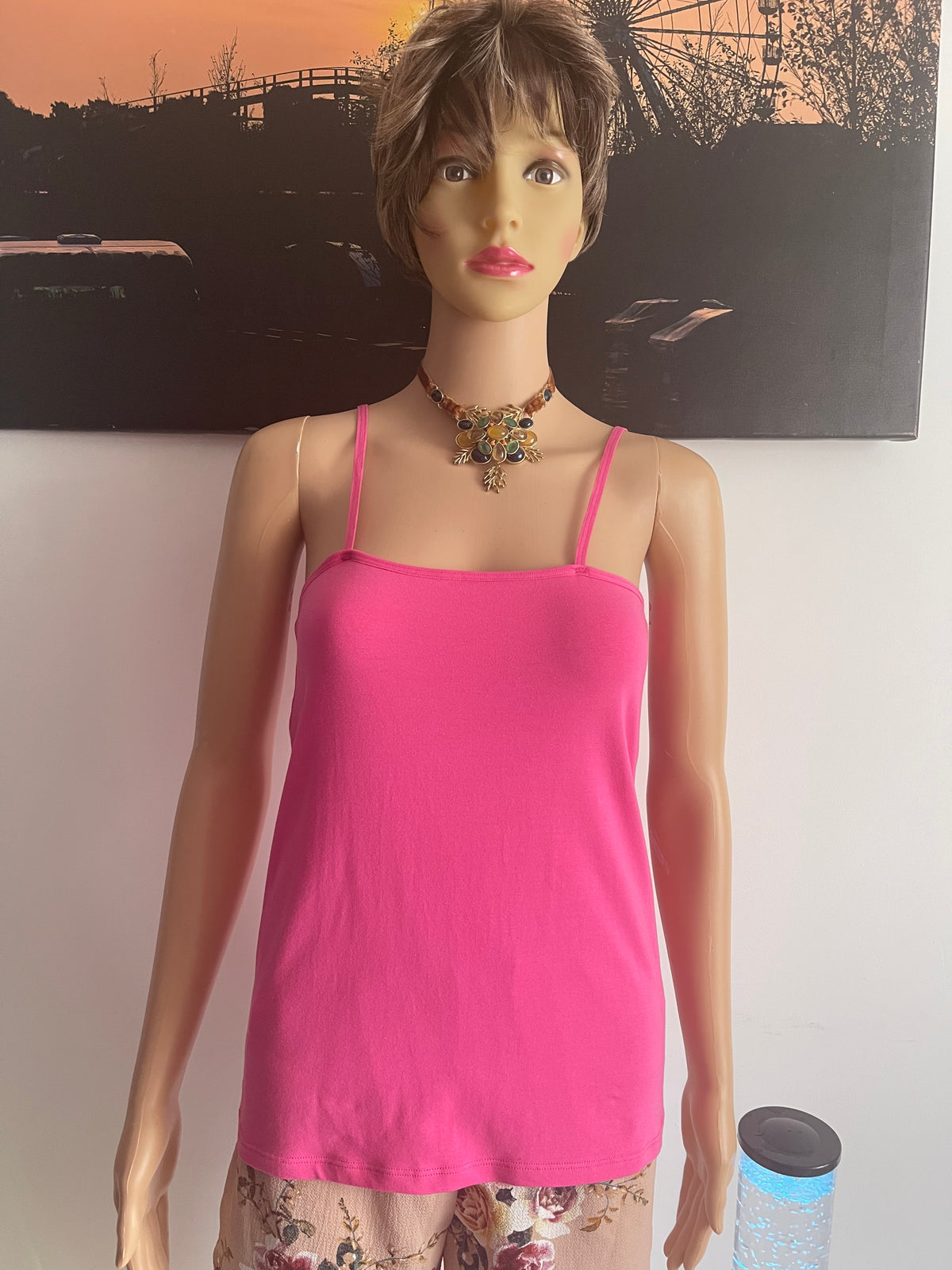 M&S Women’s Rose Pink Strappy Cami Top UK 14