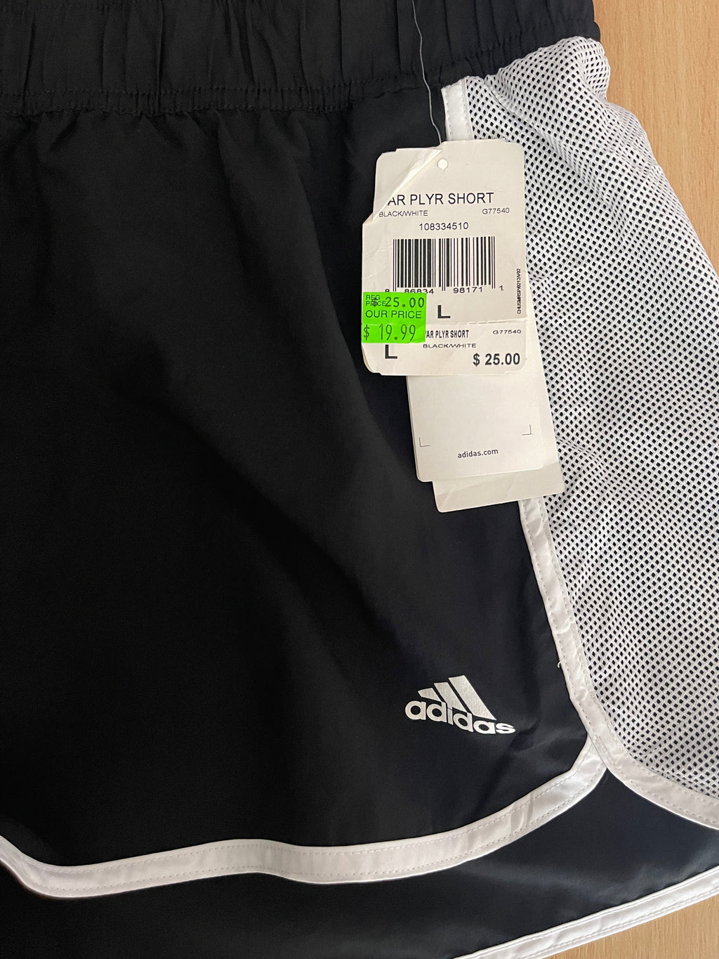 Adidas Women's Black Running Shorts Size L NWT