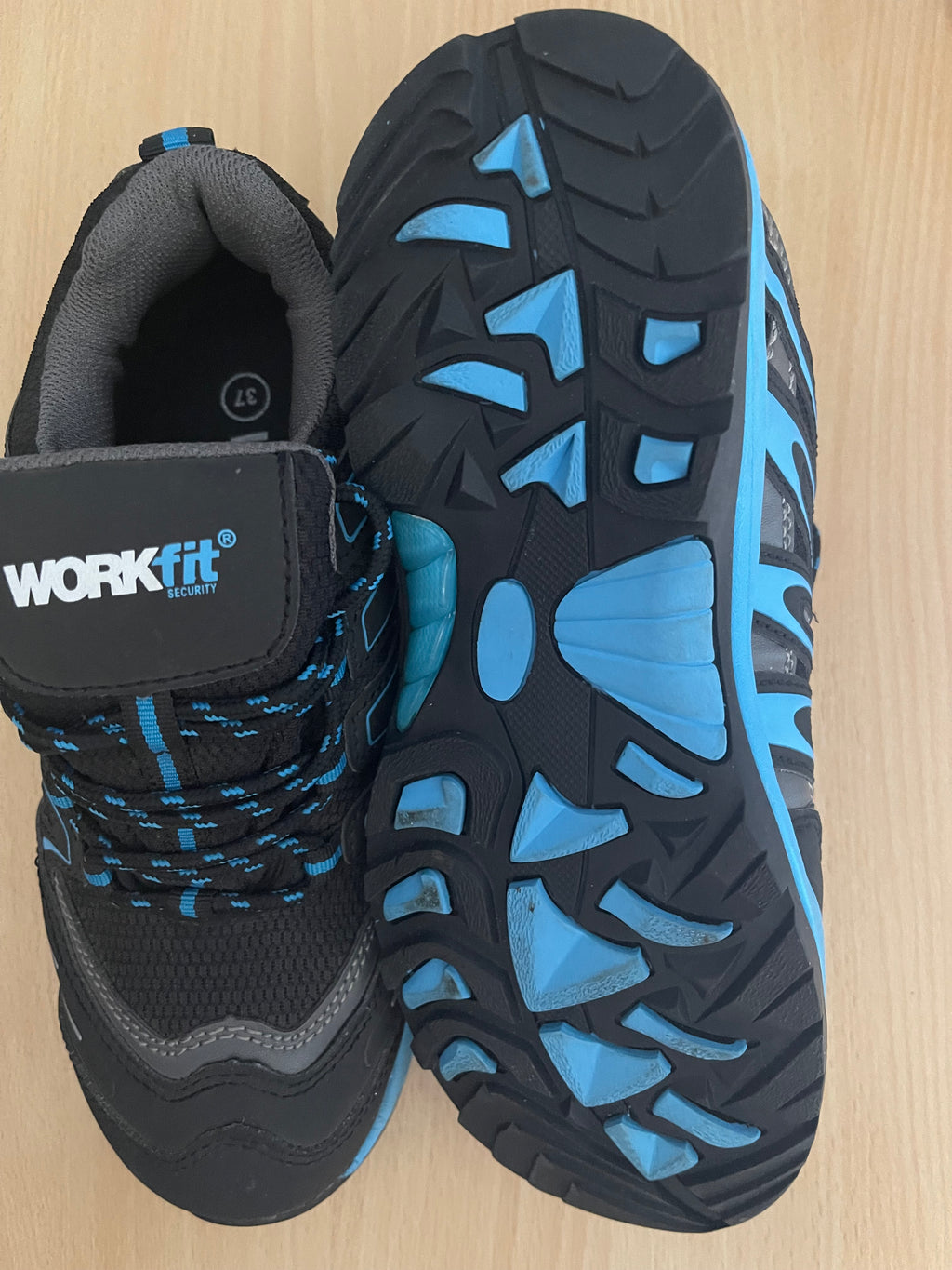 WorkFit Security Safety Shoes Black/Blue – EU 37 – New