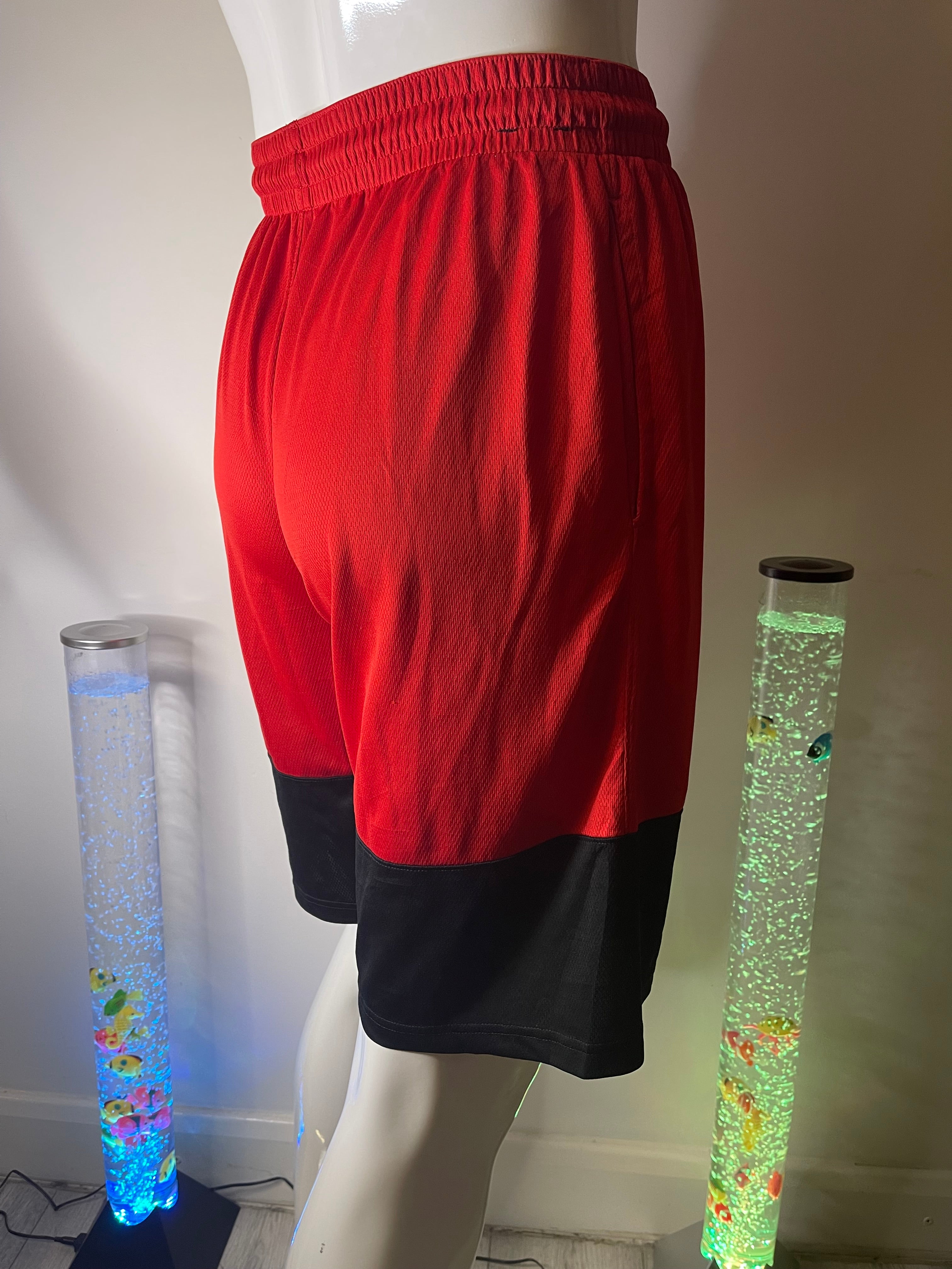 Nike Men's Red Sports Shorts with Pockets – Size M