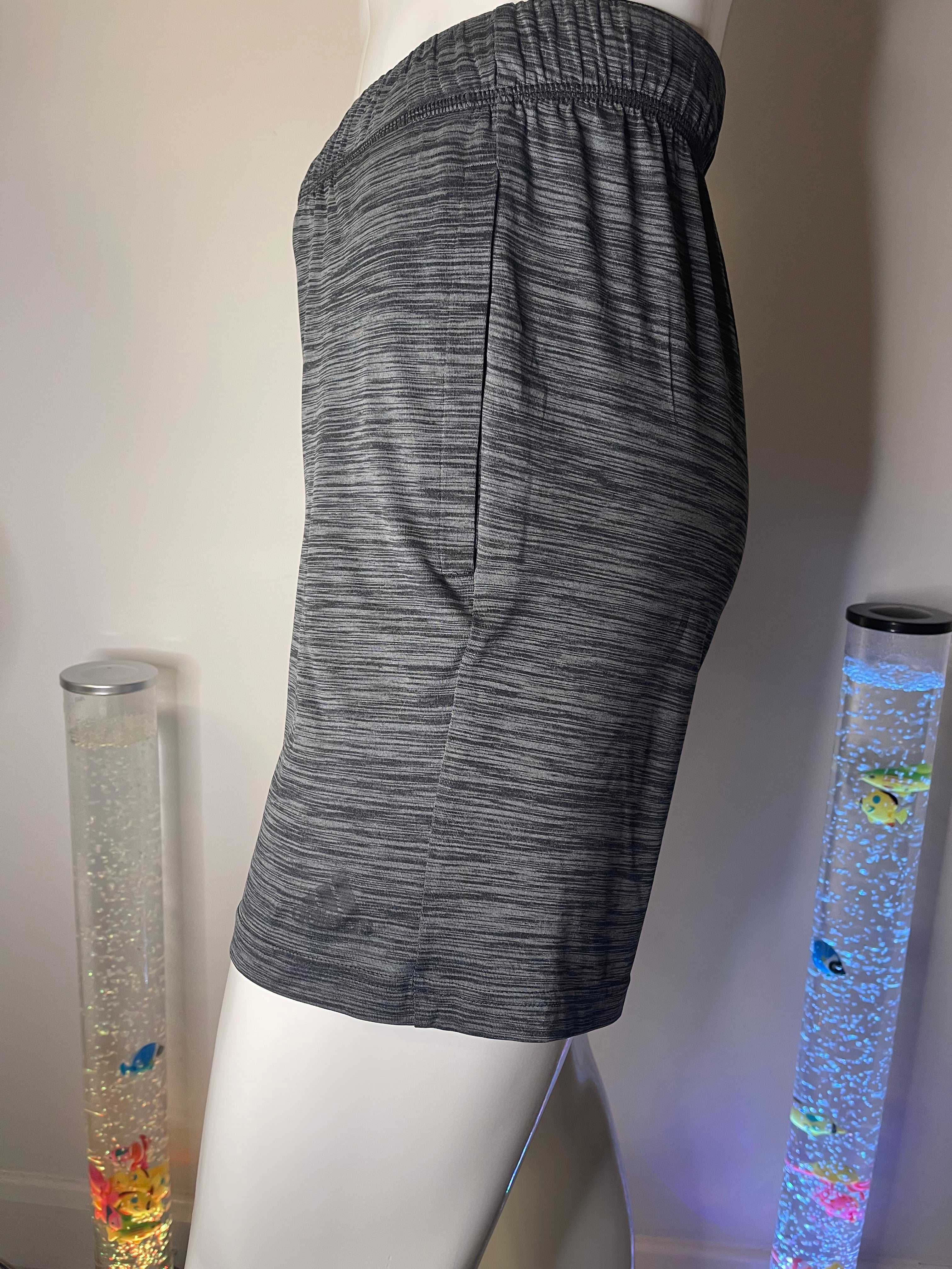 Adidas Men's Grey Sports Shorts with Pockets – Size S
