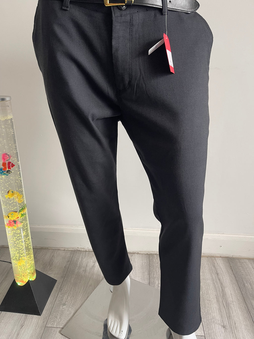 Dividers Men's Smart Trousers Black W36 L29