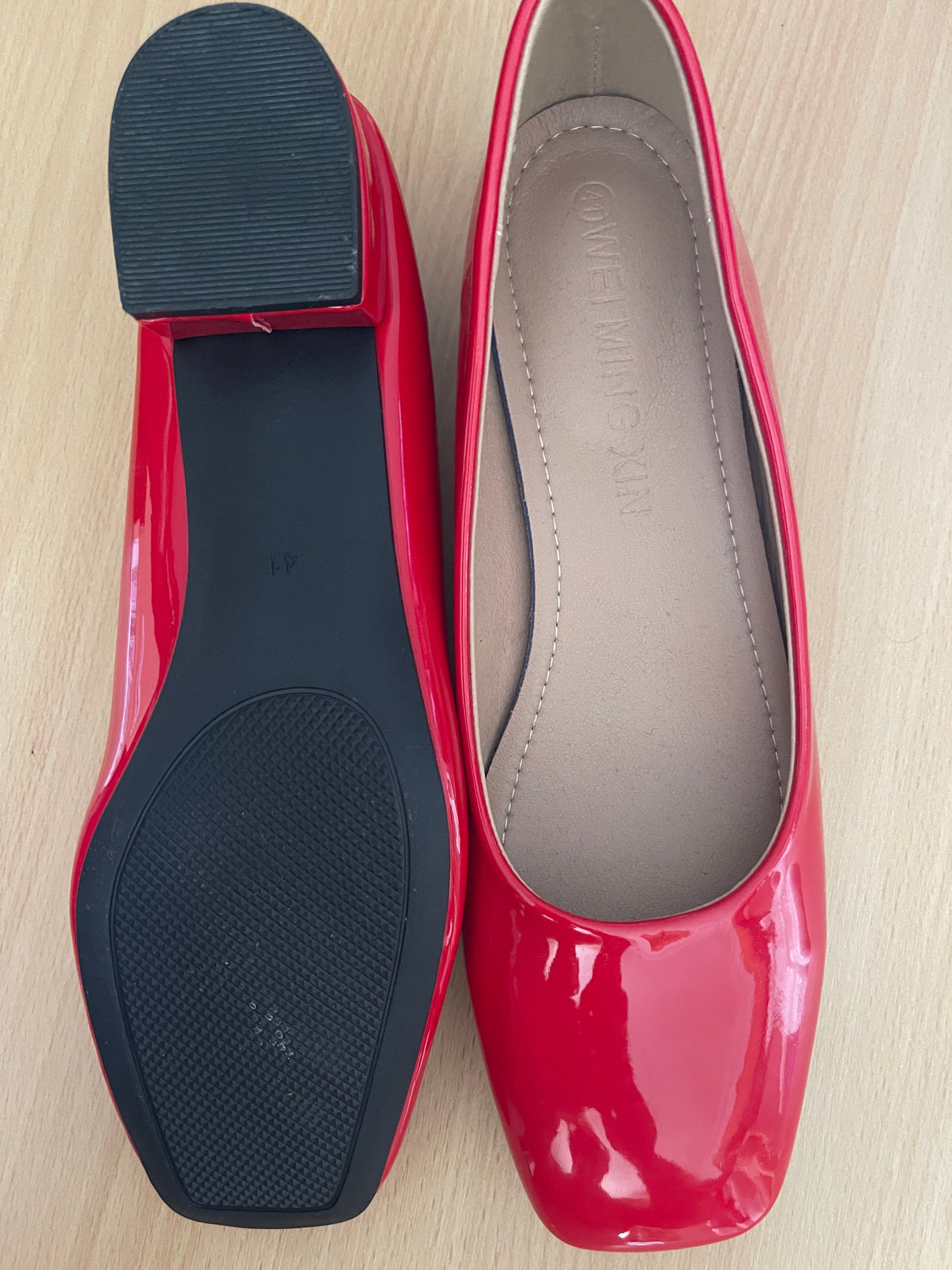 New Look Women's Red Patent Block Heel Shoes – EU 41