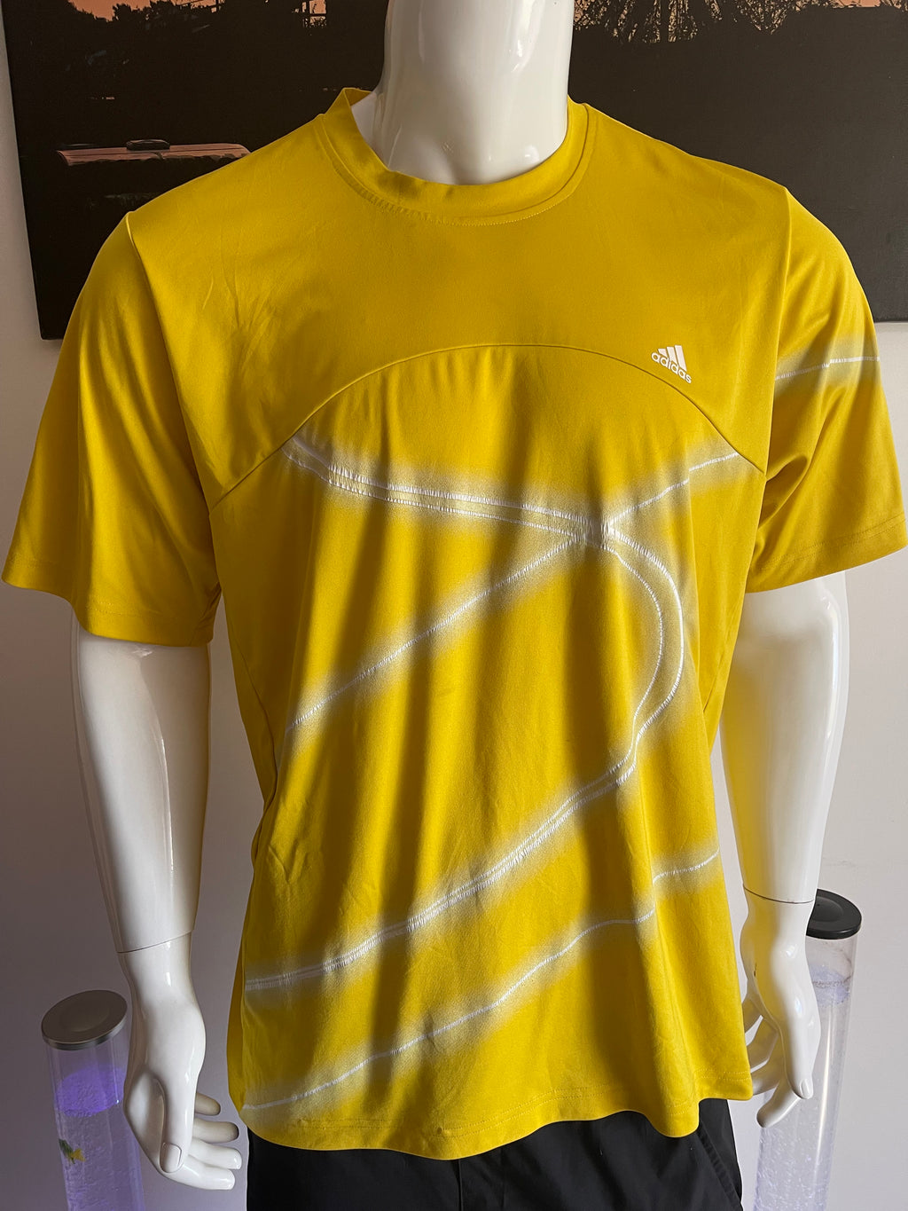 Adidas Yellow Sports T-Shirt XL