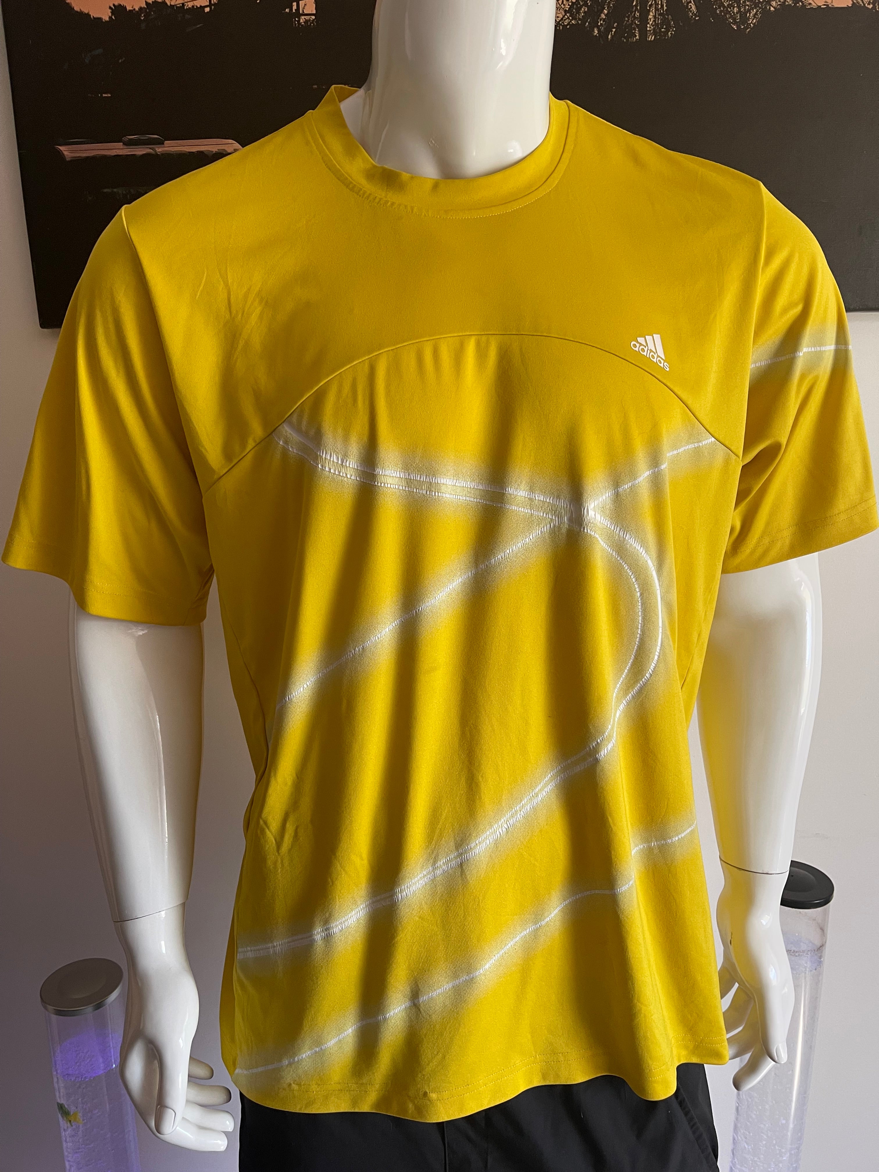 Adidas Yellow Sports T-Shirt XL