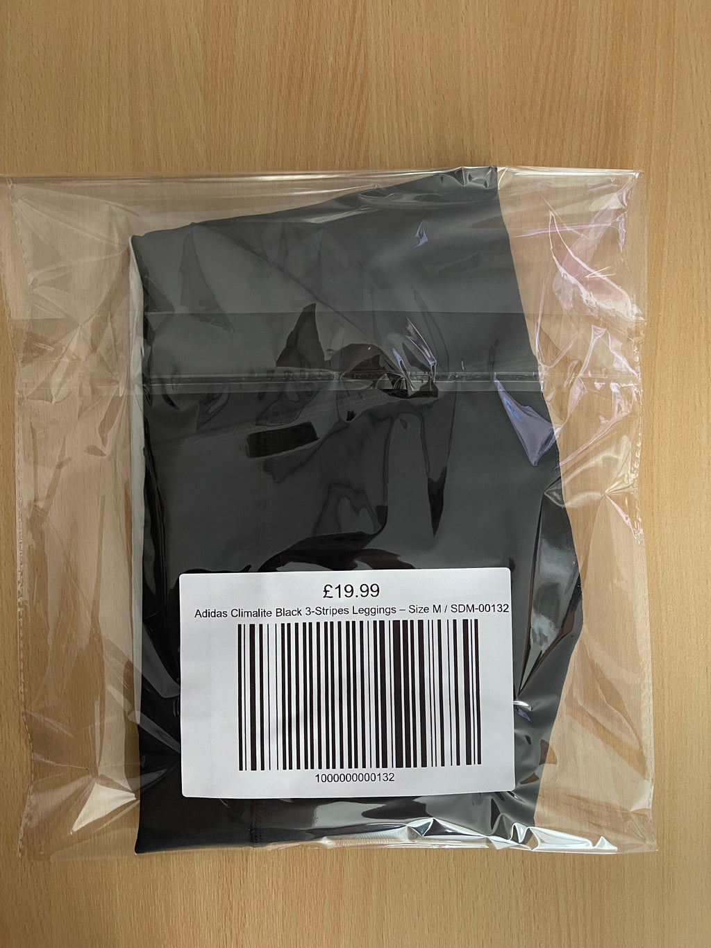 Adidas Climalite Black 3-Stripes Leggings – Size M