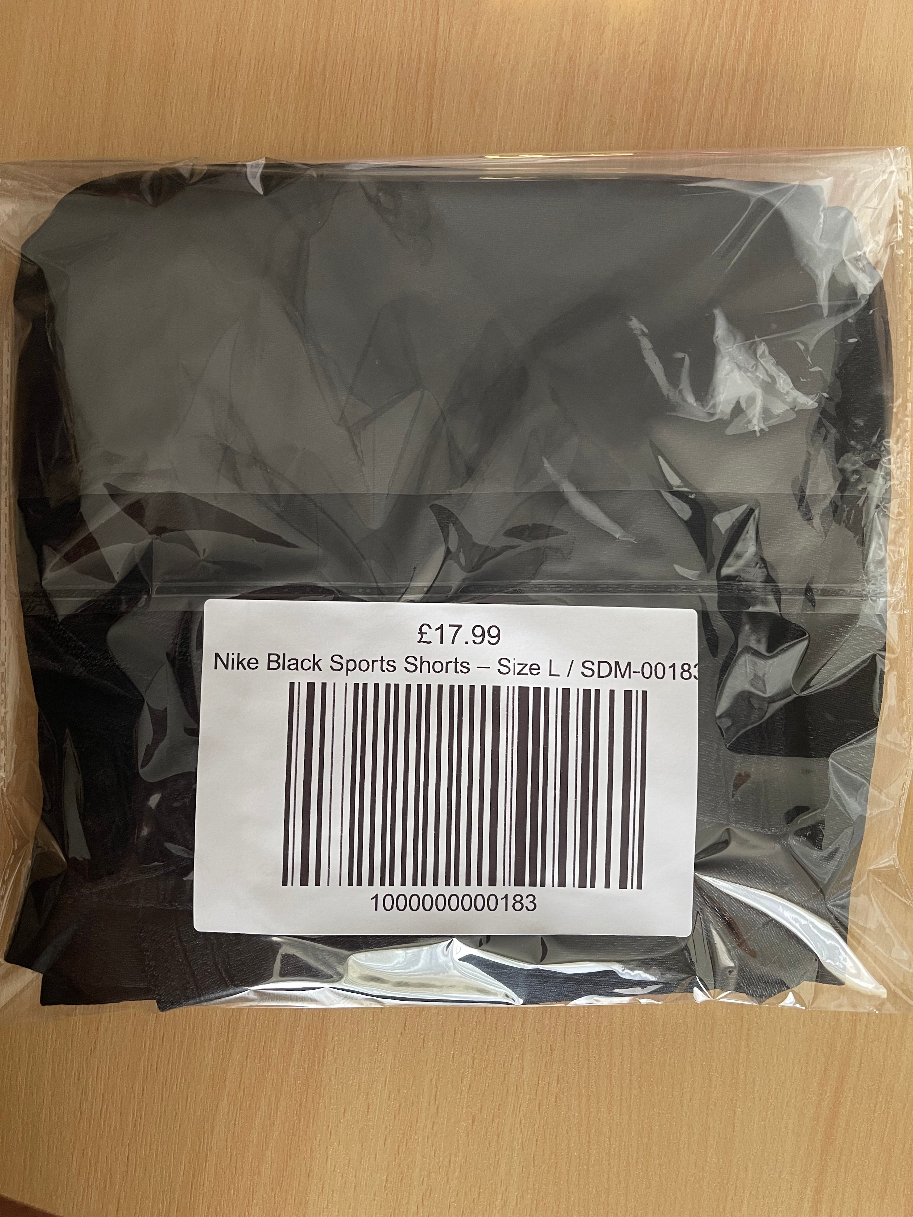 Nike Black Sports Shorts – Size L