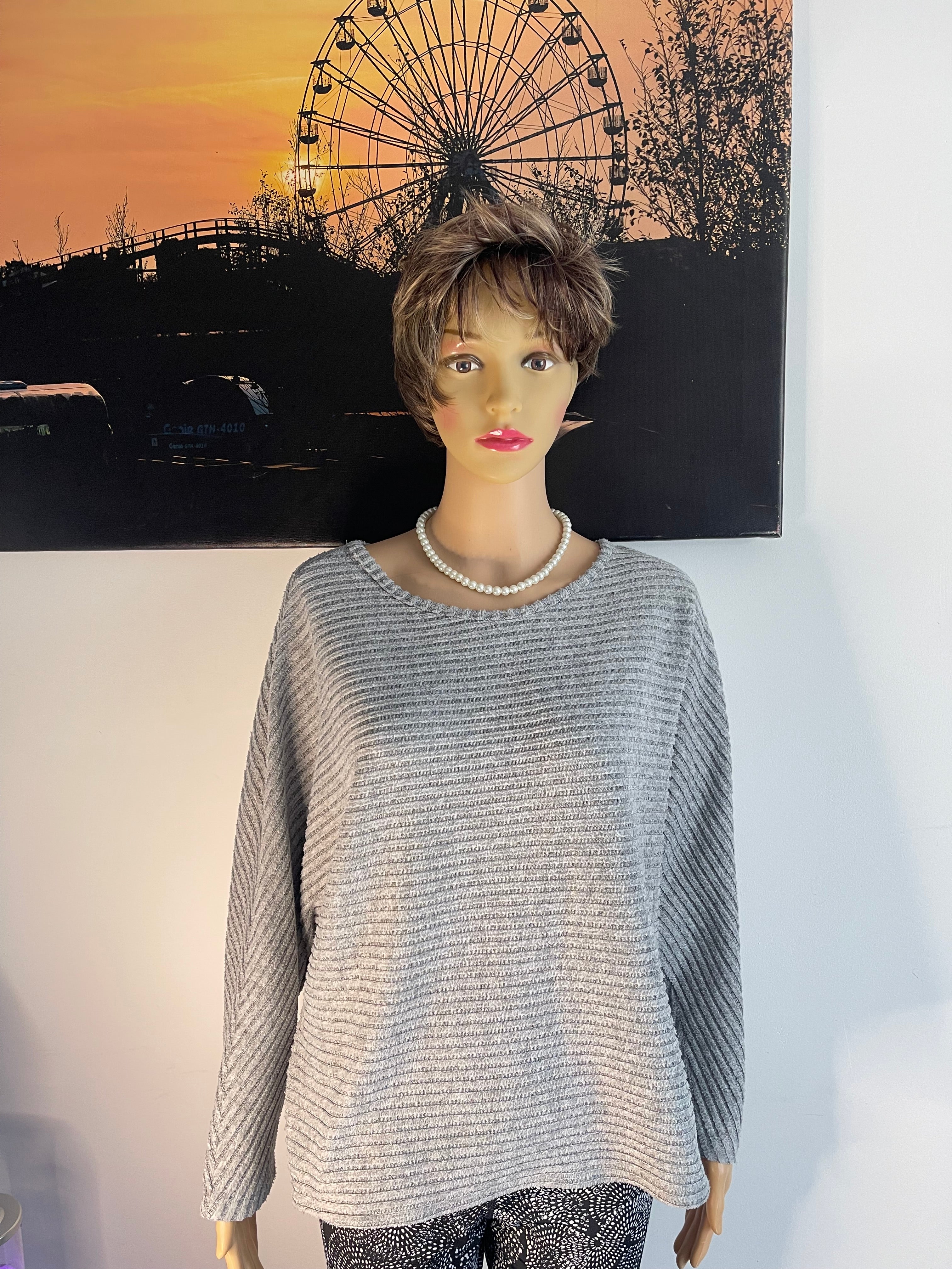 🤍 Primark Grey Oversized Jumper Size L 🤍 Cozy Women’s Sweater