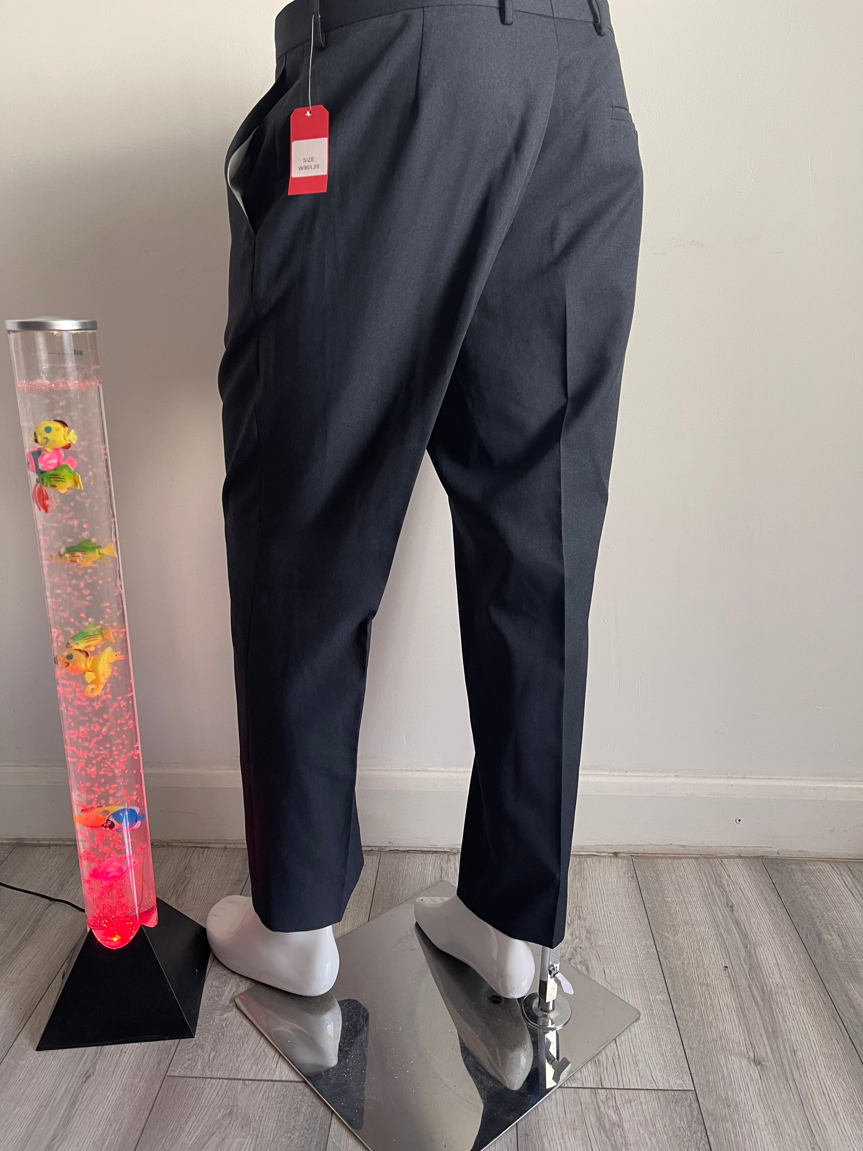 Marks & Spencer Lightweight Tailoring Smart Trousers Indigo W36 L29