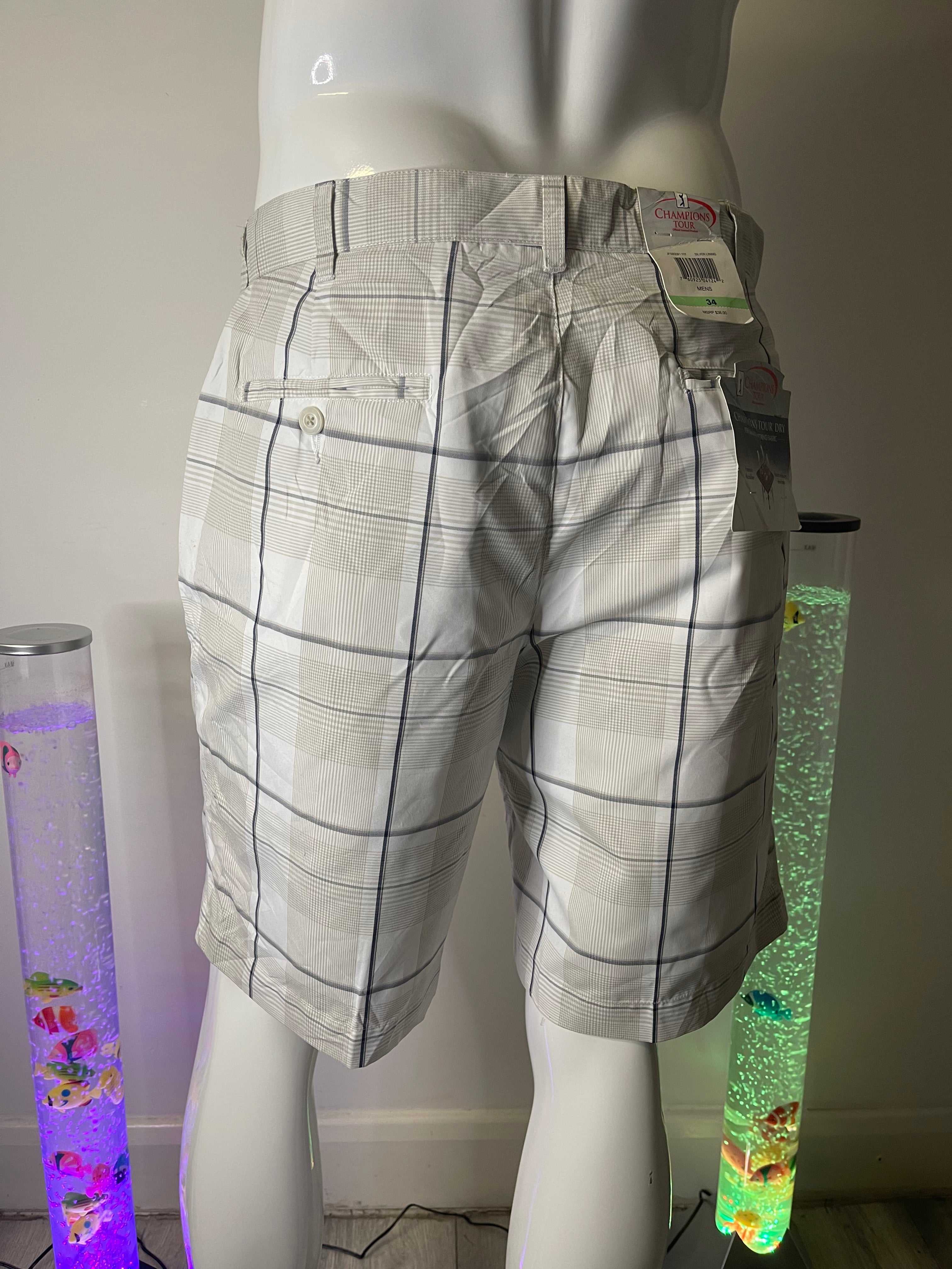 Champions Tour Men’s Plaid Performance Shorts – New with Tags