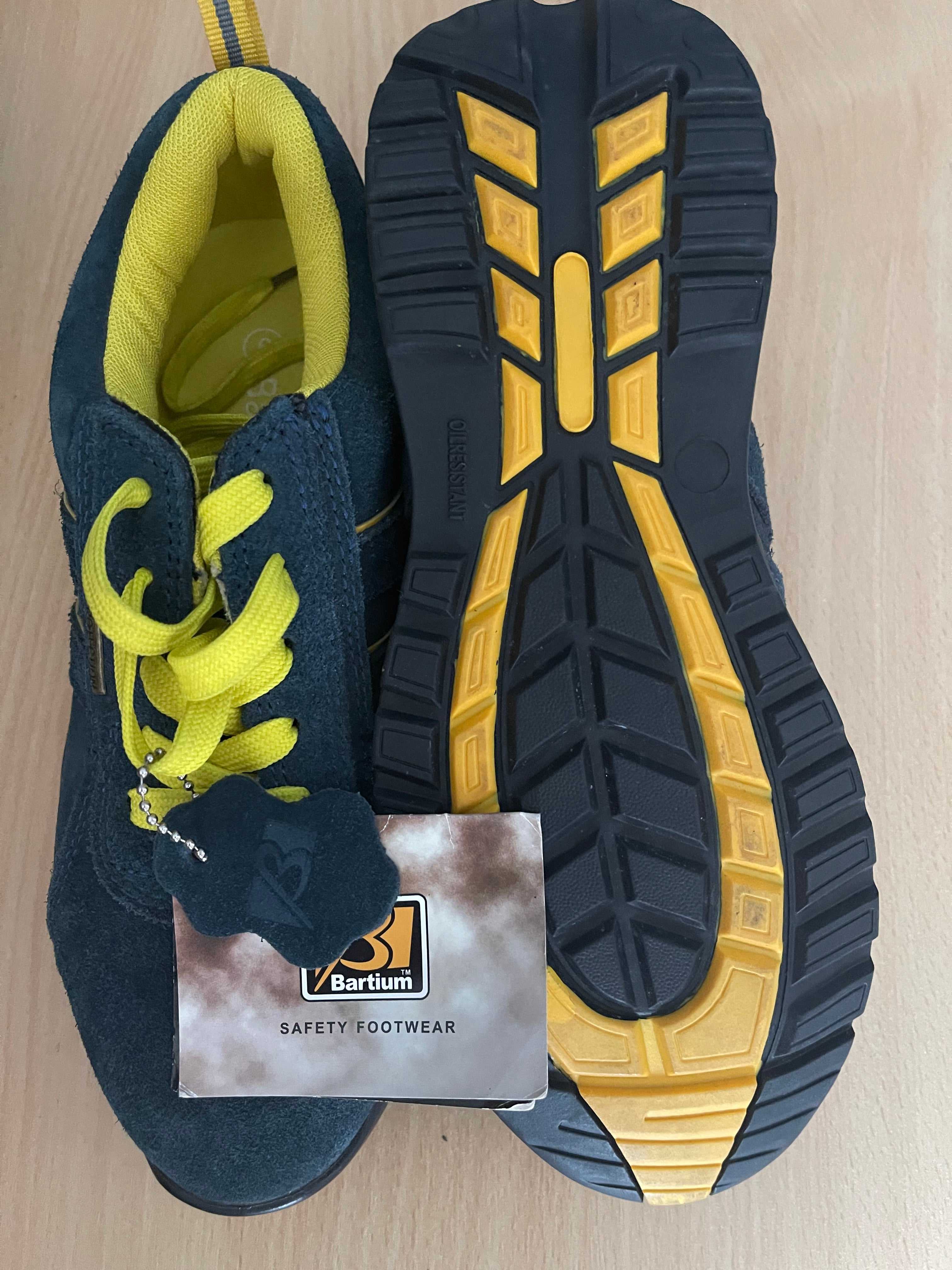 Bartium Women's Safety Shoes Black/Yellow – New with Tags – EU 39 / UK 6 Size: UK 6 (EU 39)