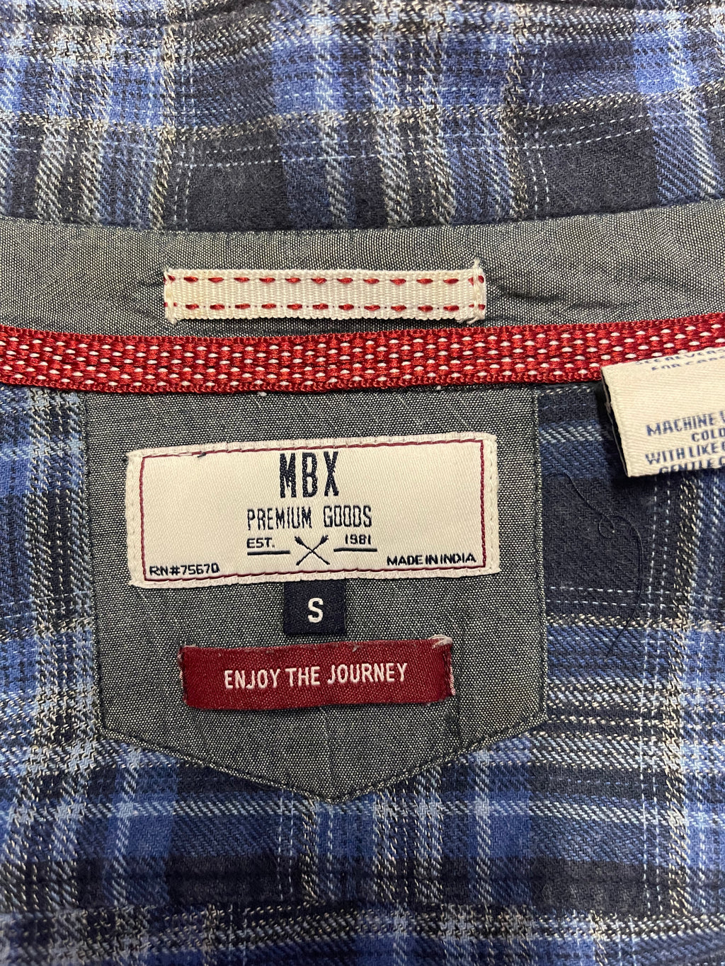 MBX Men’s Check Shirt Size S