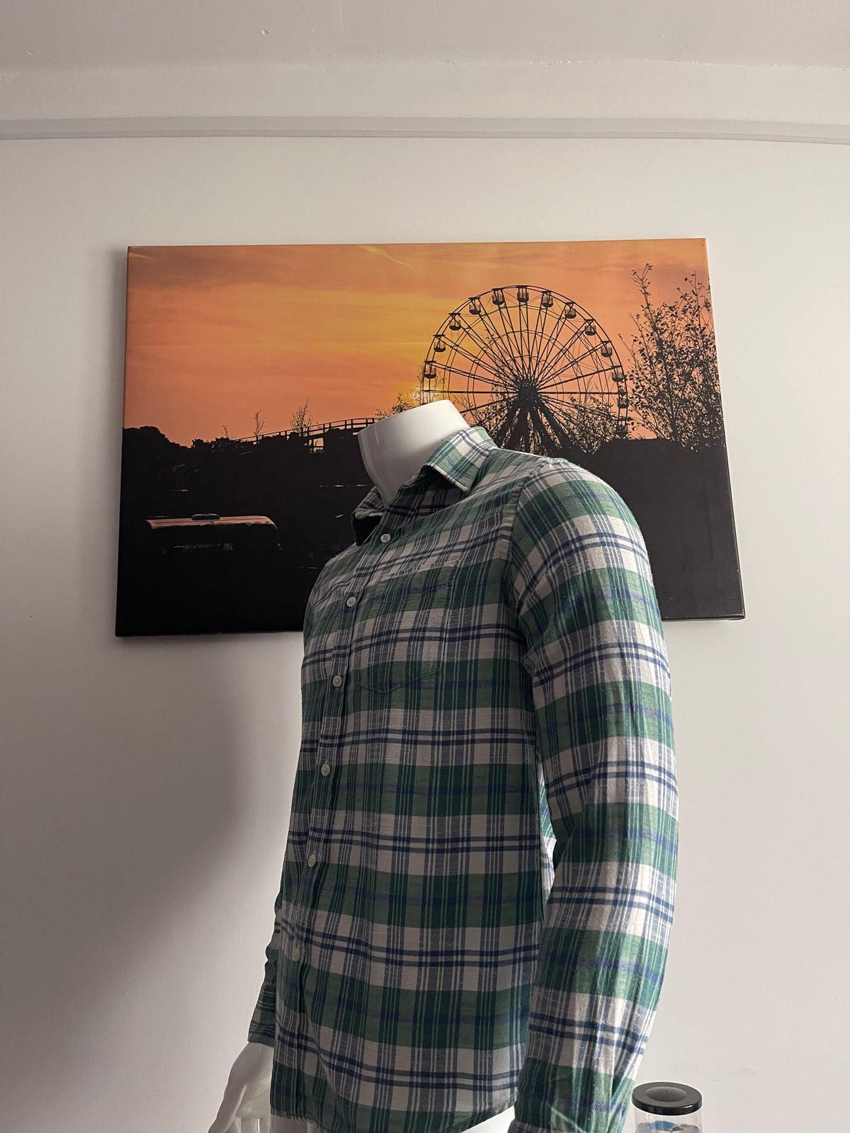 Old Navy Men’s Plaid Shirt Size S Slim Fit