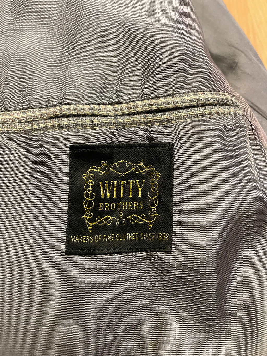 Witty Brothers Grey Wool Blend Blazer Jacket XXL 54 Smart Formal