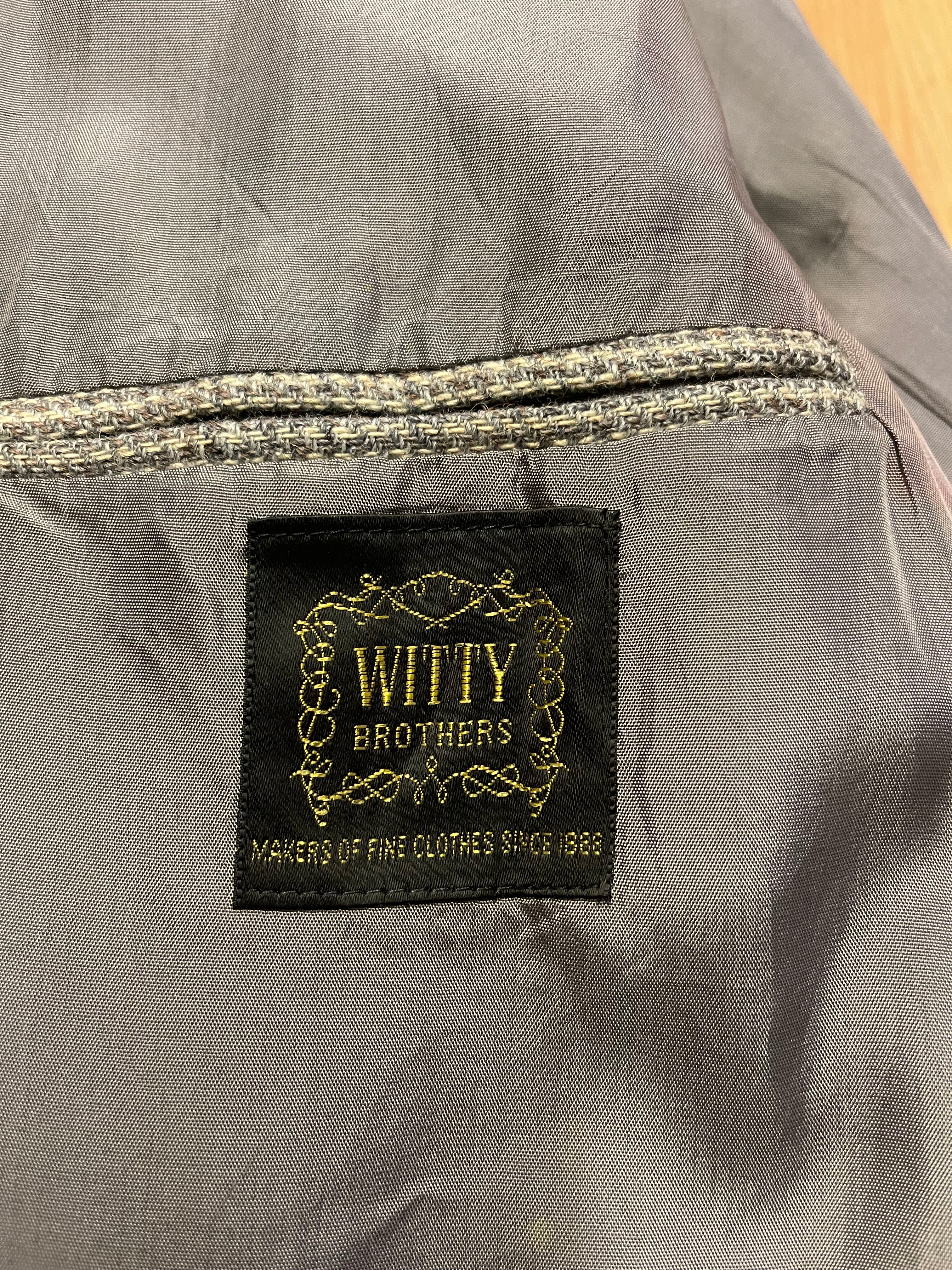 Witty Brothers Grey Wool Blend Blazer Jacket XXL 54 Smart Formal